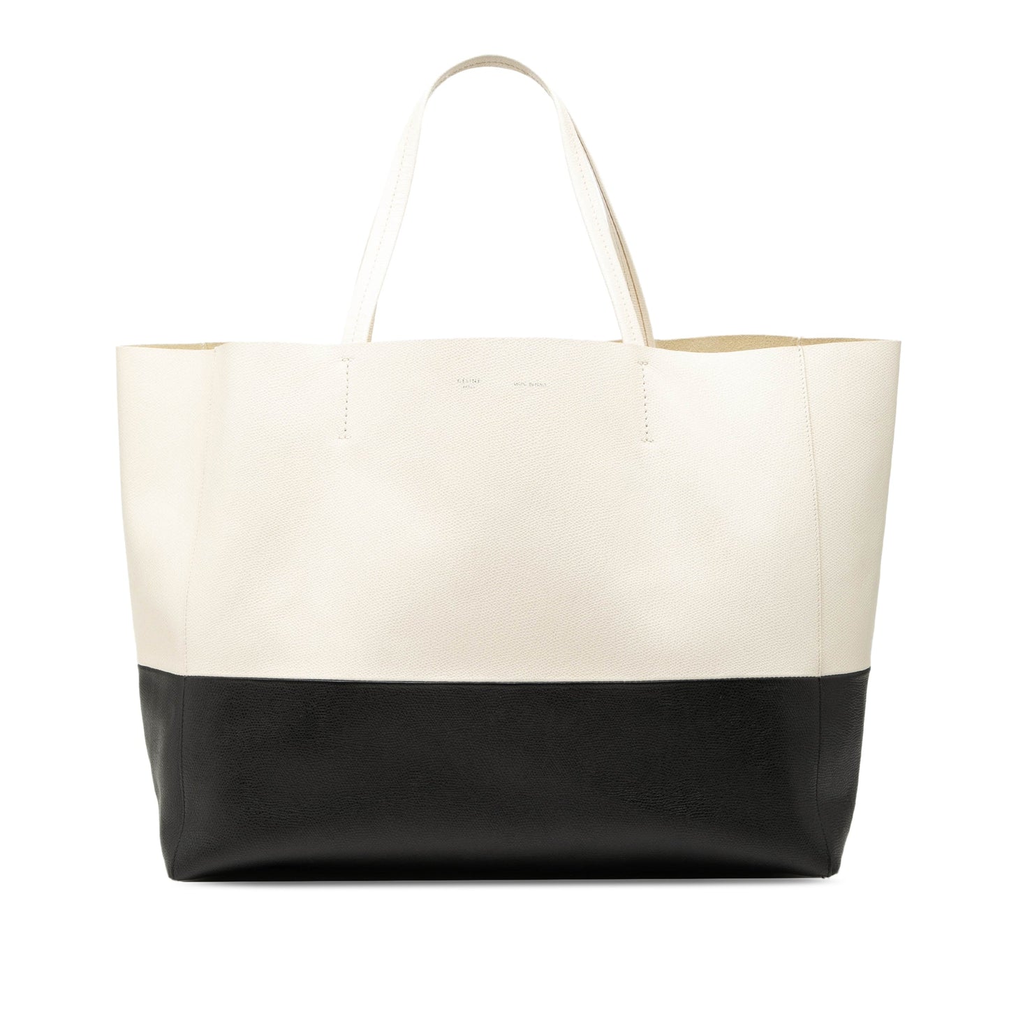 Celine Bicolor Calfskin Horizontal Cabas Tote