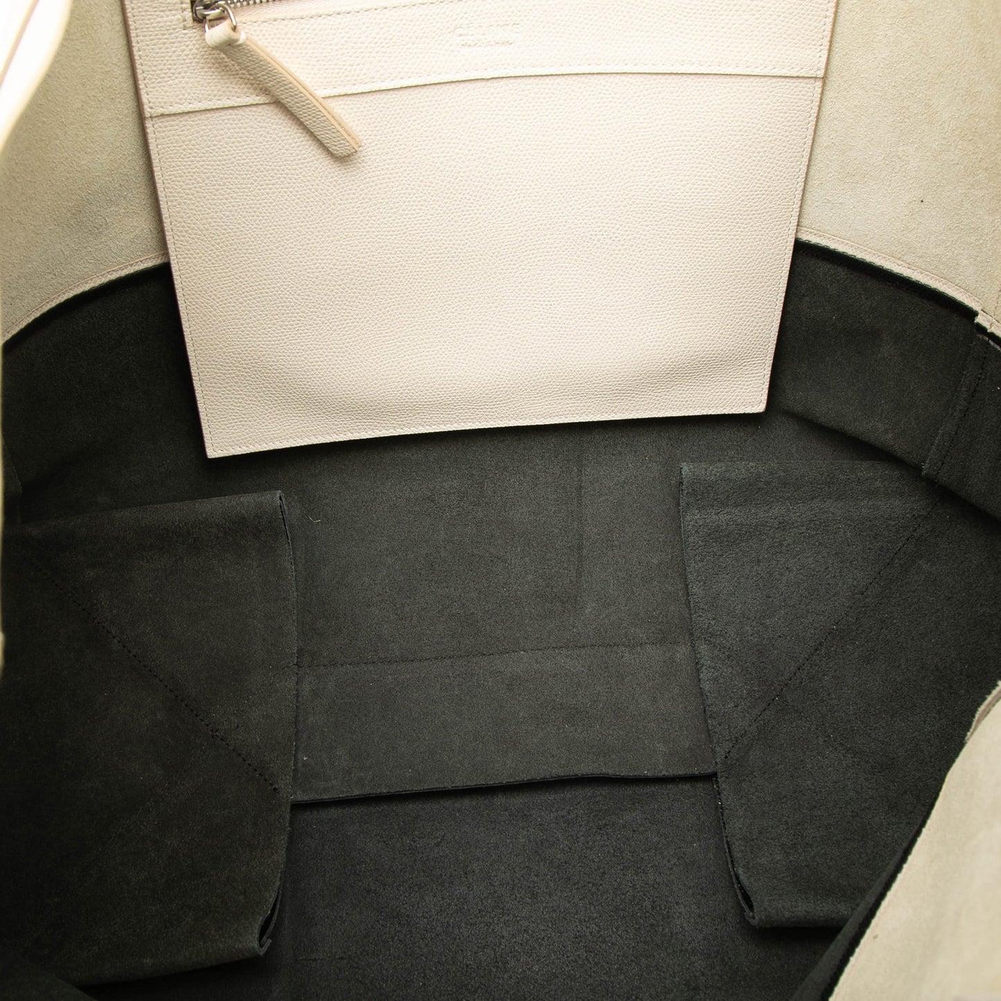 Celine Bicolor Calfskin Horizontal Cabas Tote