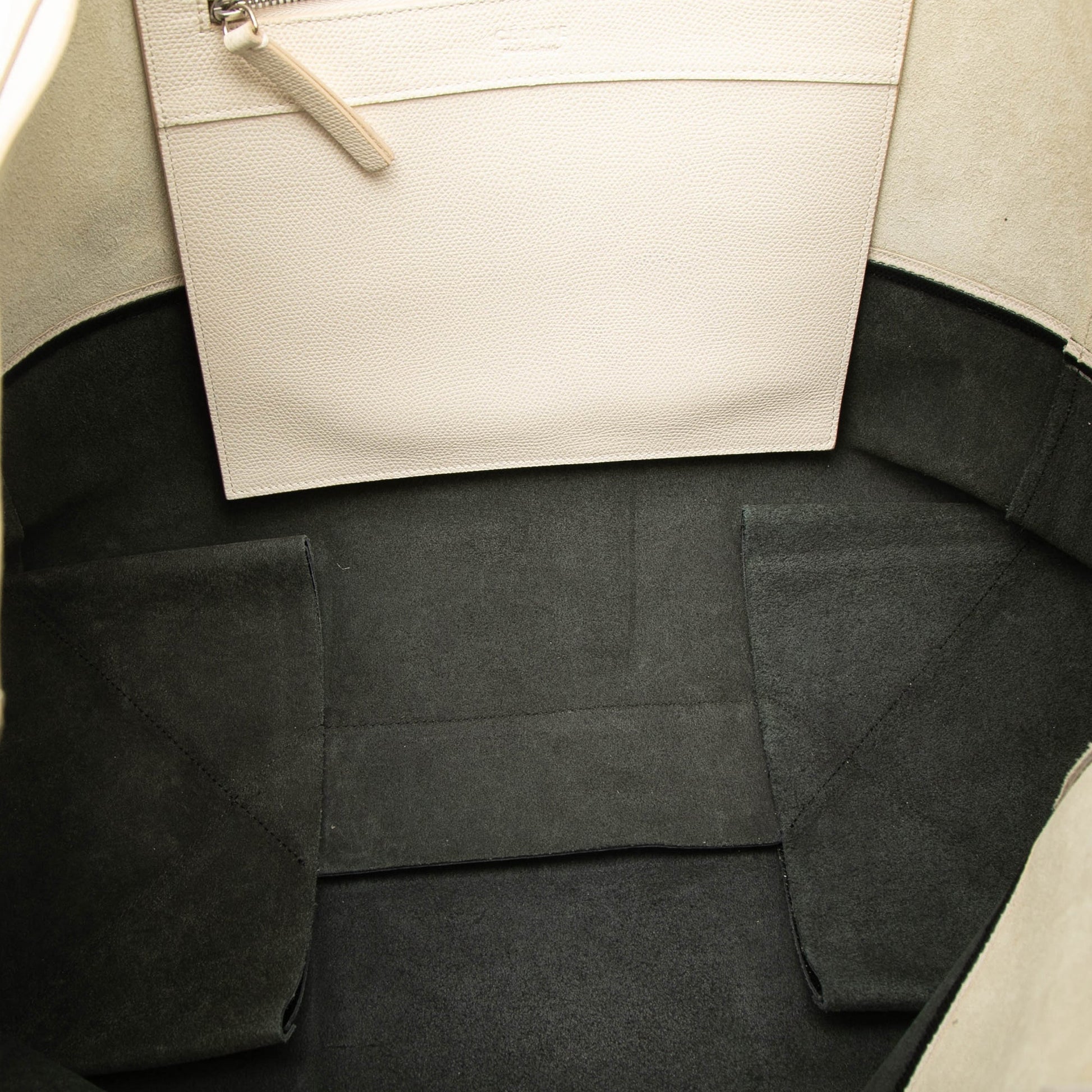 Celine Bicolor Calfskin Horizontal Cabas Tote