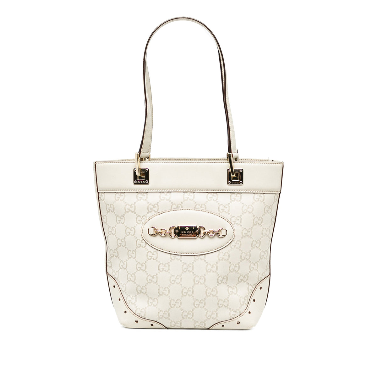 Gucci Mini Guccissima Punch Tote — White