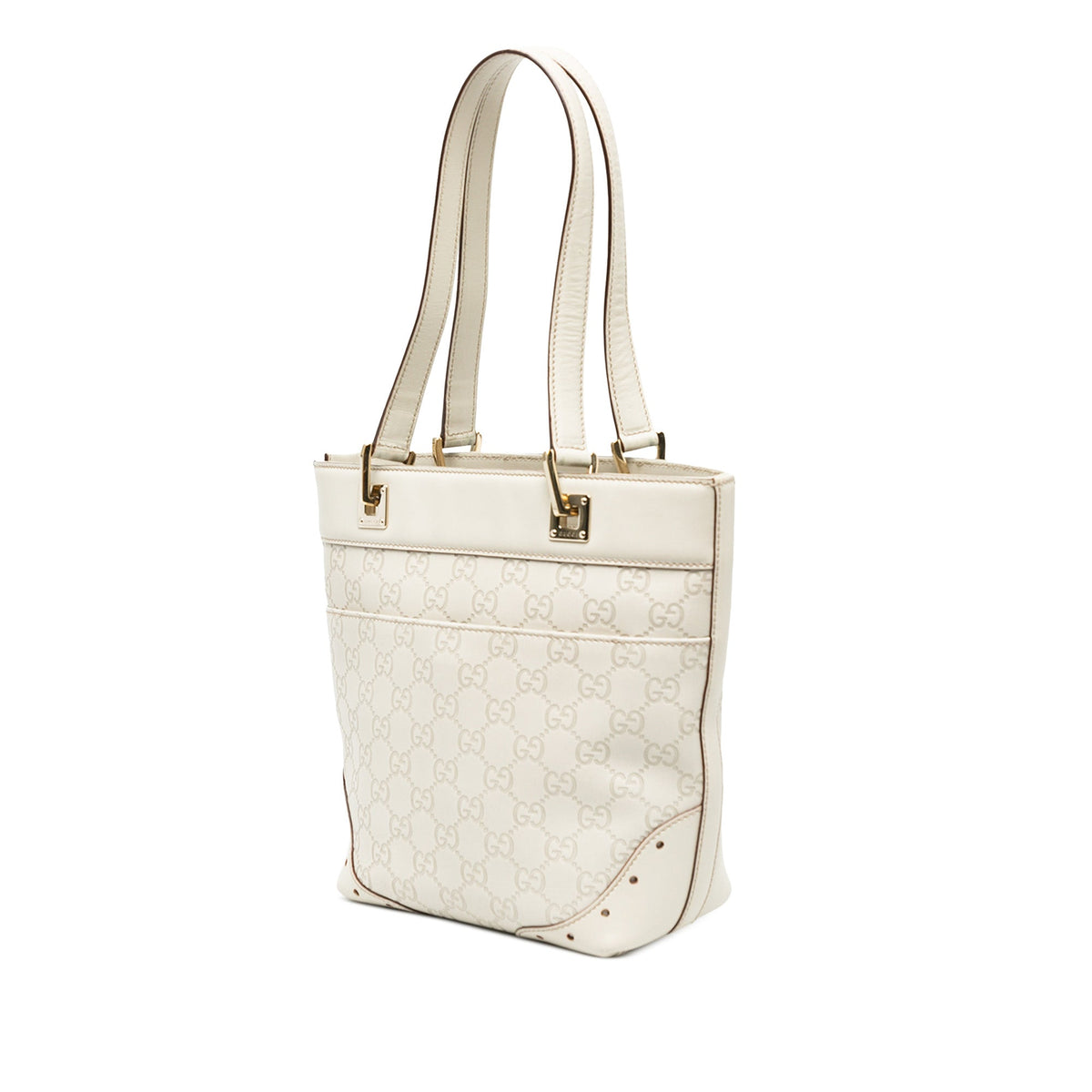 Gucci Mini Guccissima Punch Tote — White
