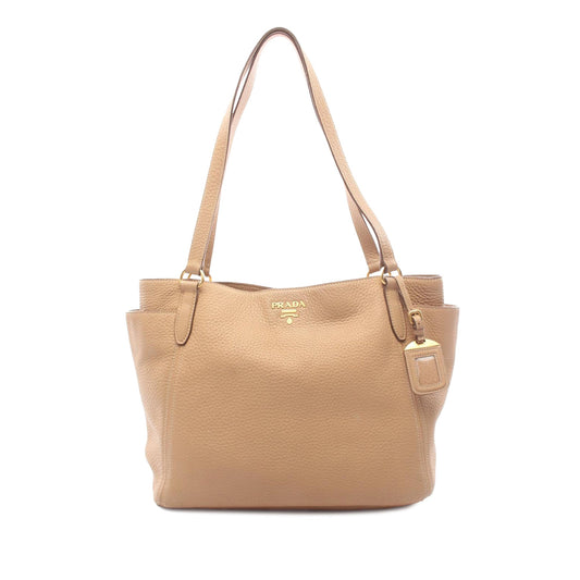 Prada Vitello Daino Tote — Brown