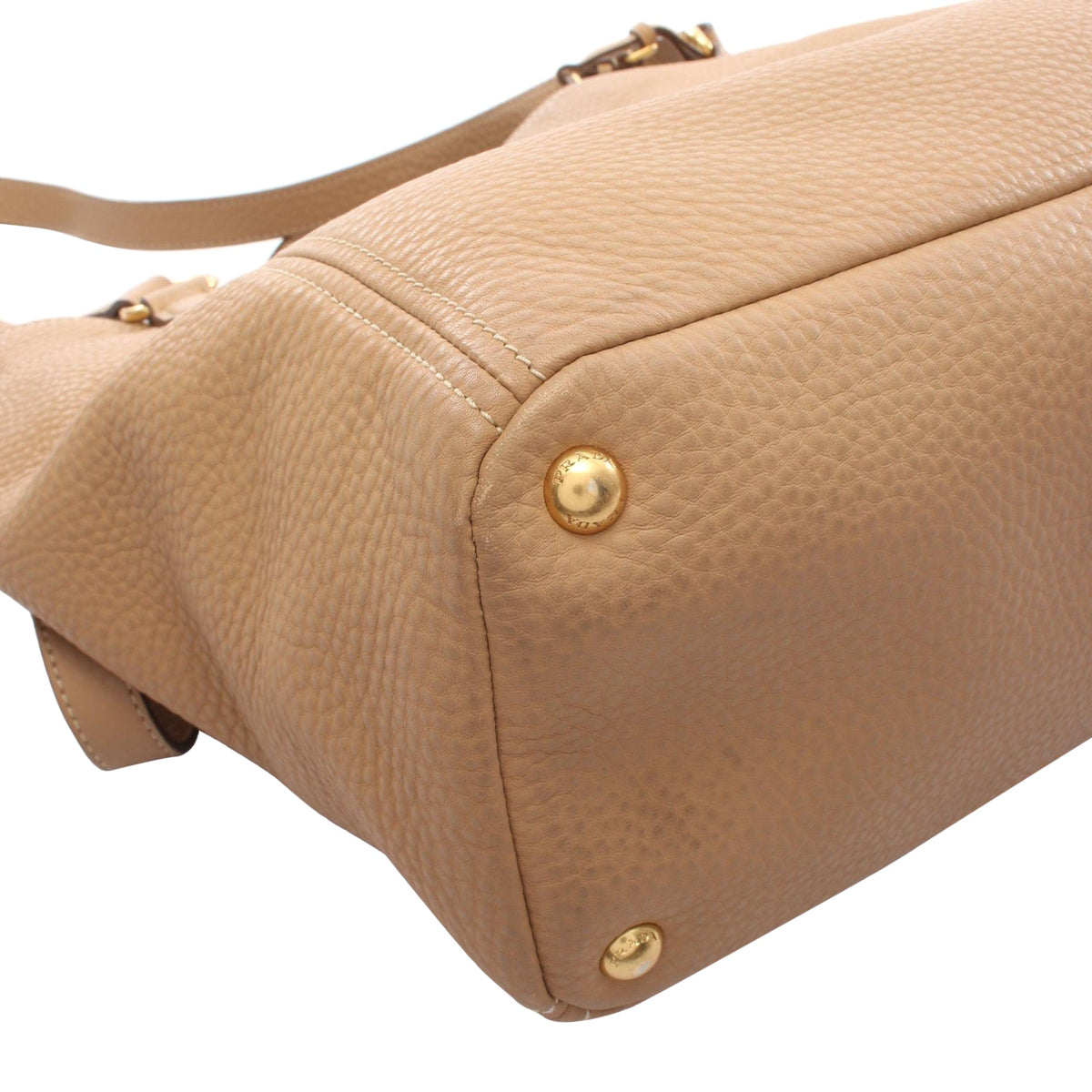 Prada Vitello Daino Tote — Brown