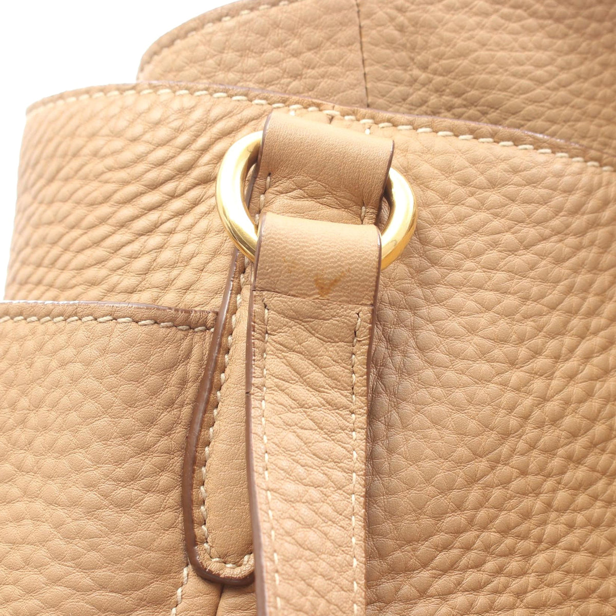 Prada Vitello Daino Tote — Brown