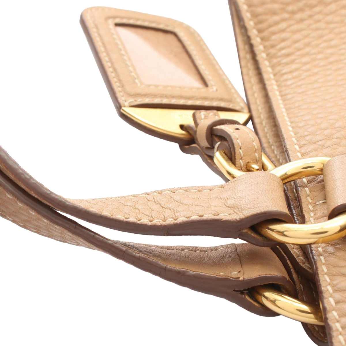 Prada Vitello Daino Tote — Brown