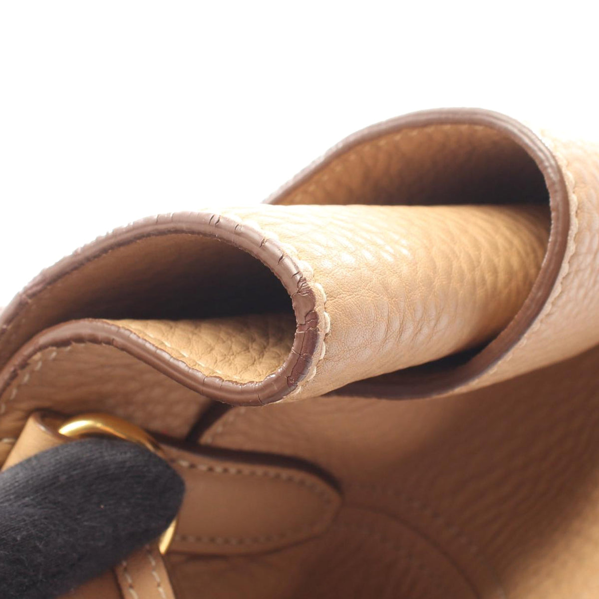 Prada Vitello Daino Tote — Brown