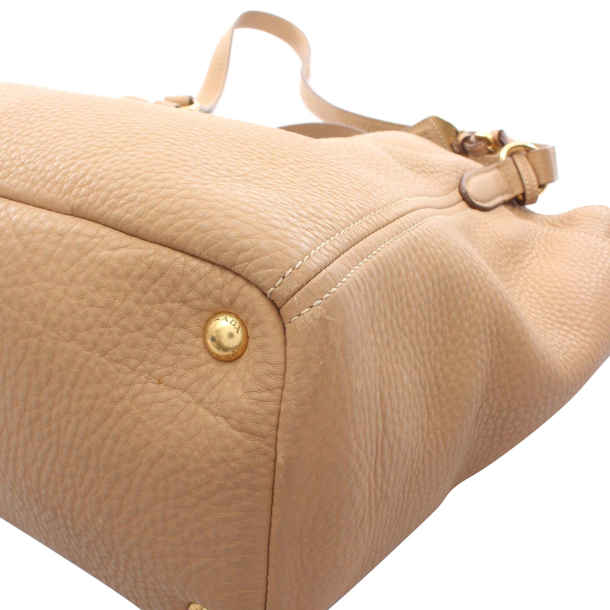 Prada Vitello Daino Tote — Brown