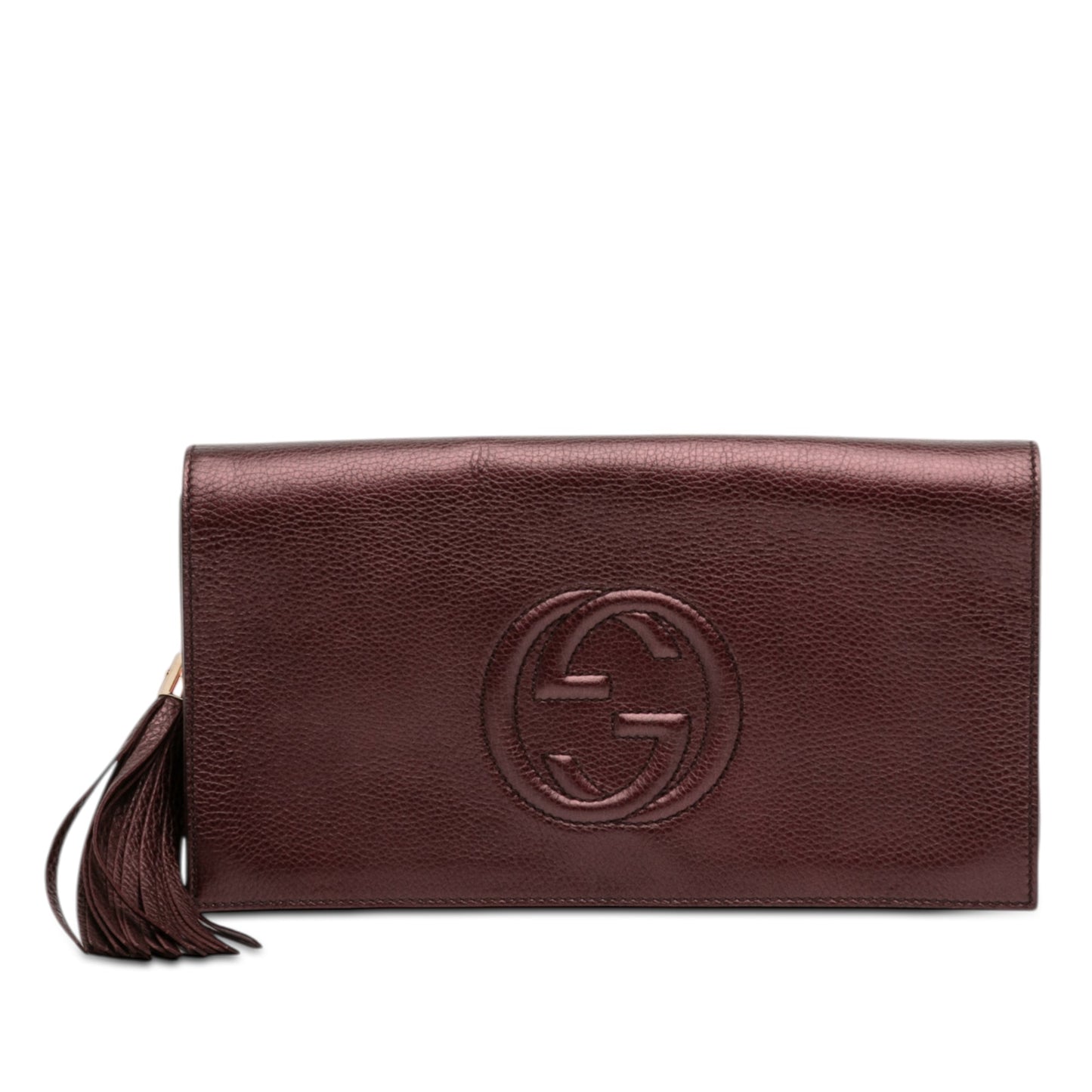 Gucci Metallic Leather Soho Disco Clutch