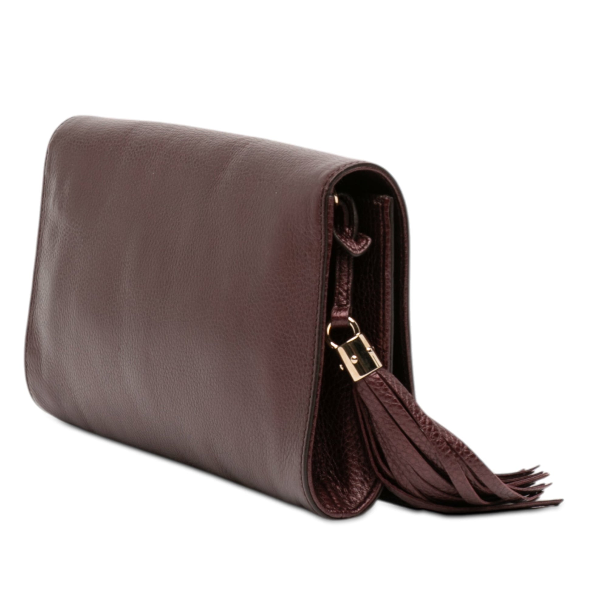 Gucci Metallic Leather Soho Disco Clutch