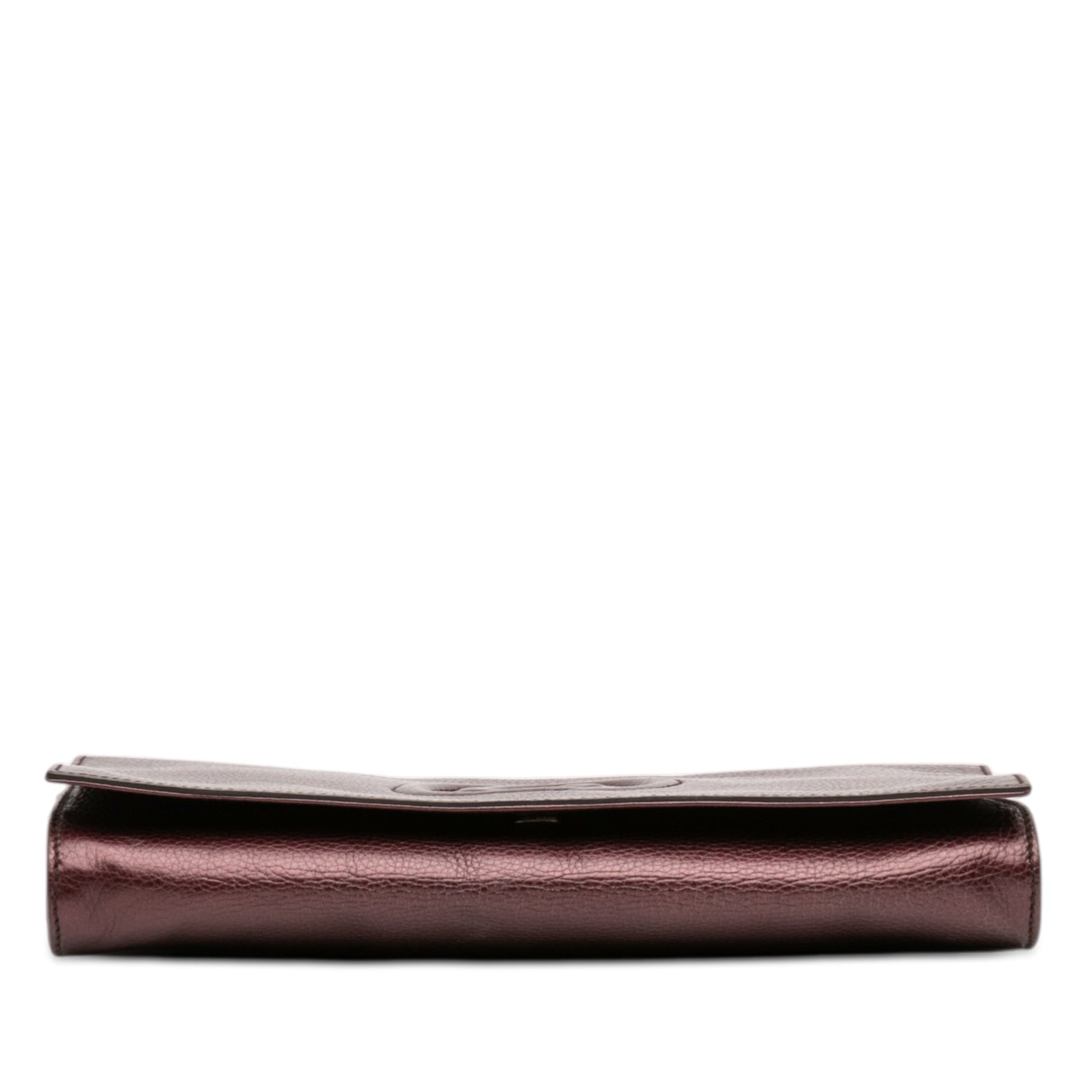 Gucci Metallic Leather Soho Disco Clutch