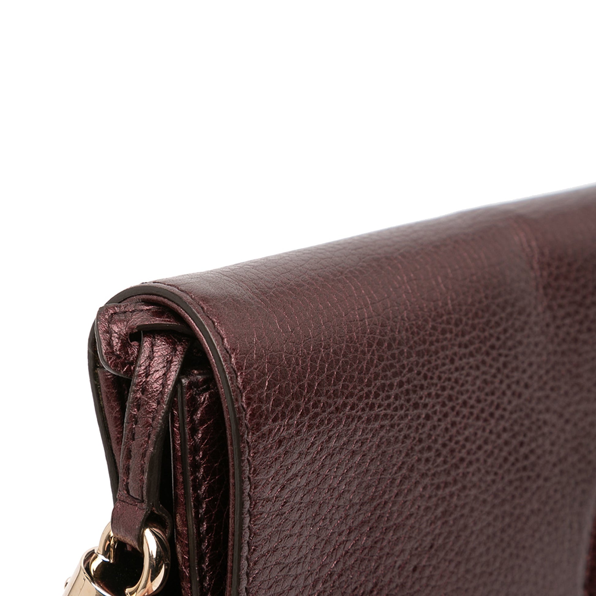 Gucci Metallic Leather Soho Disco Clutch