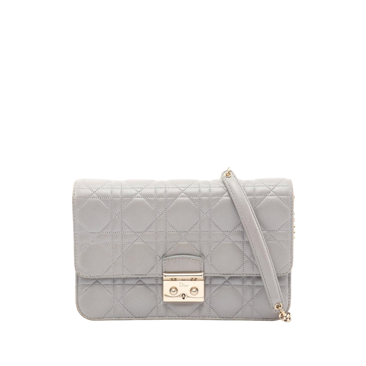 Dior Lambskin Cannage Miss Dior Promenade Wallet on Chain