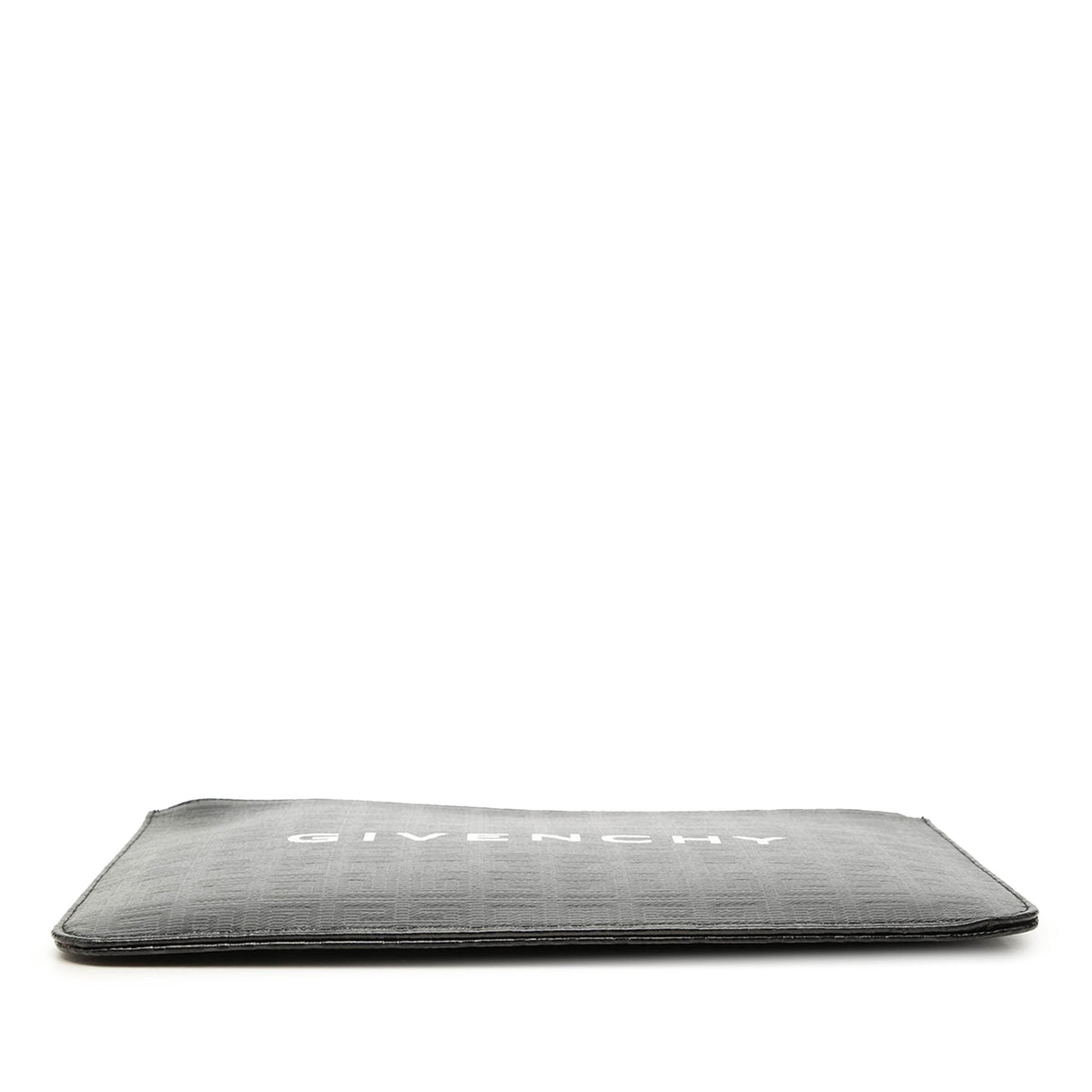Givenchy 4G Embossed Coated Canvas Flat Pouch — Black