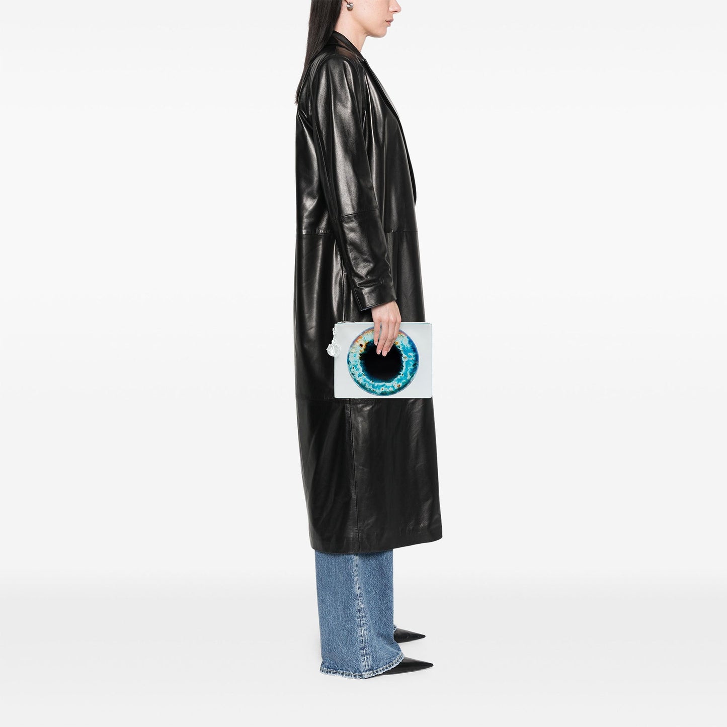 Marc Quinn Eyeball Print Leather Clutch