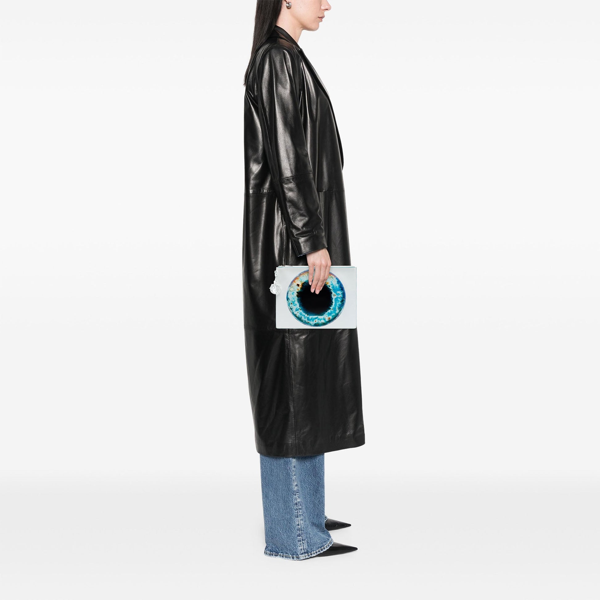 Marc Quinn Eyeball Print Leather Clutch