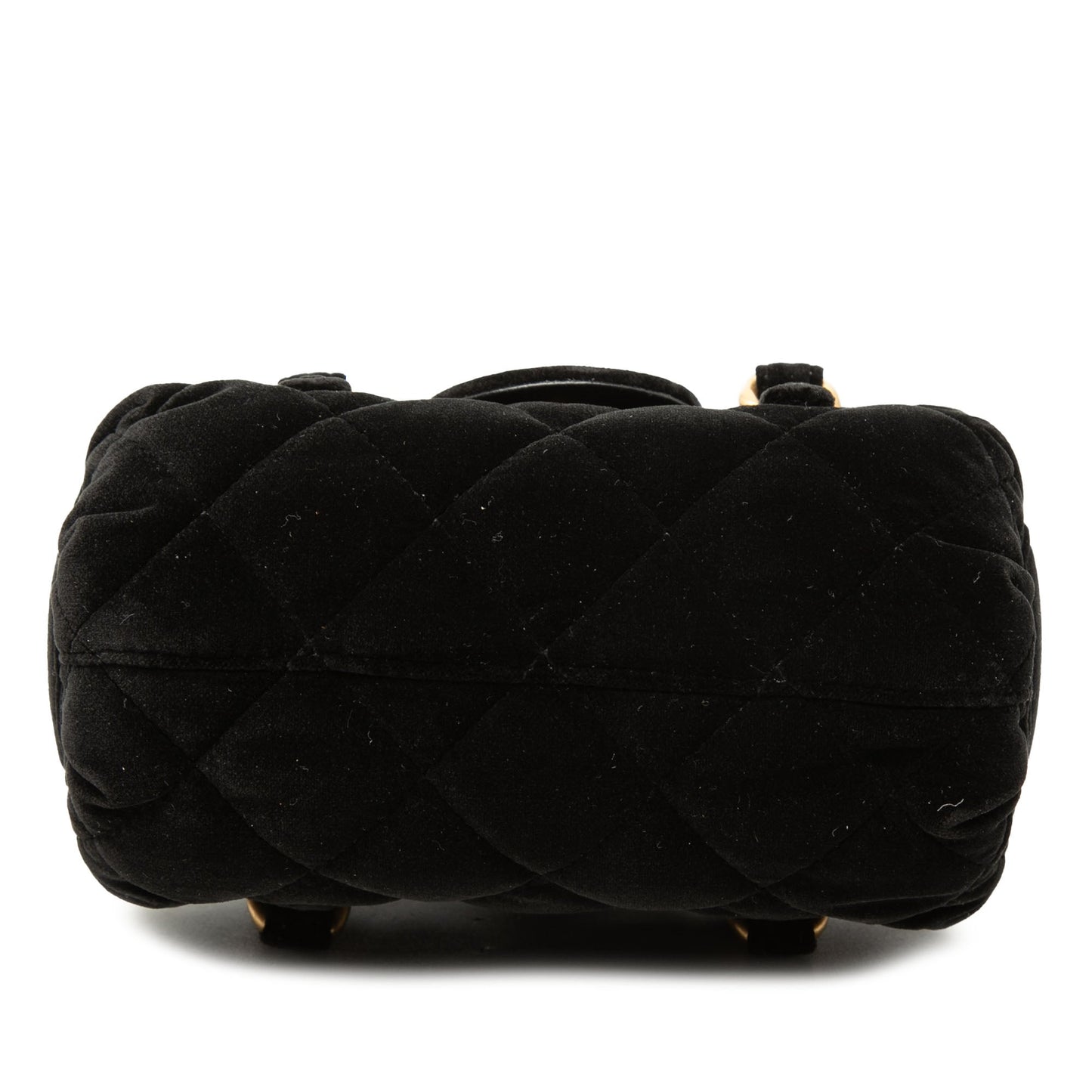 Chanel Mini Quilted Velvet Top Handle Flap