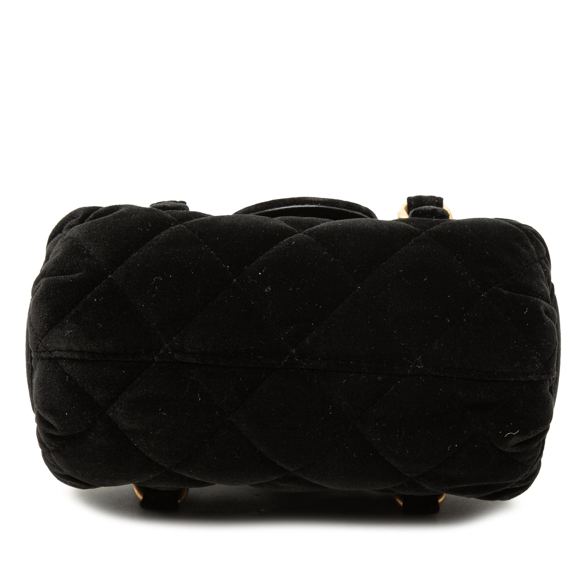 Chanel Mini Quilted Velvet Top Handle Flap