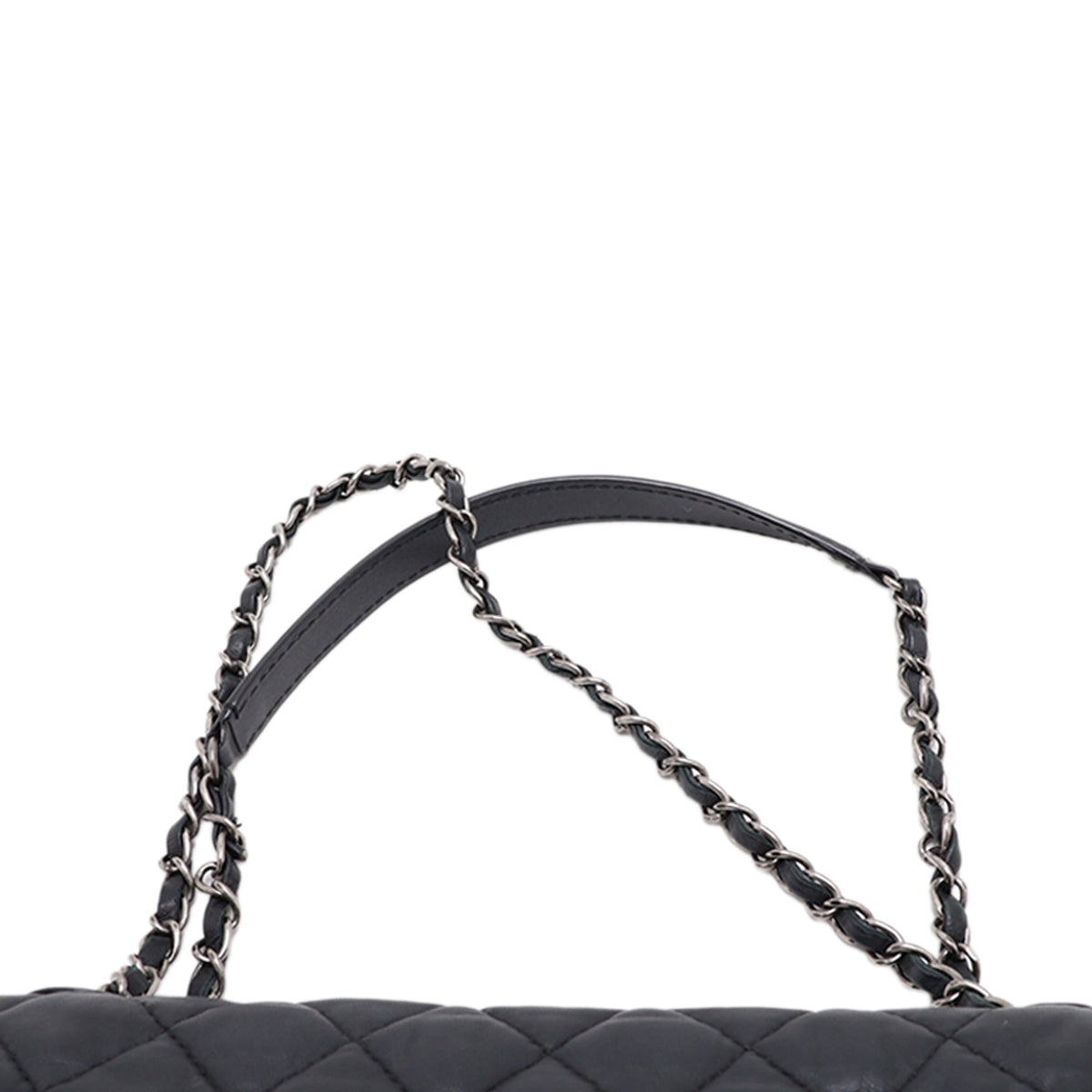 Chanel CC Quilted Lambskin Single Flap — Black