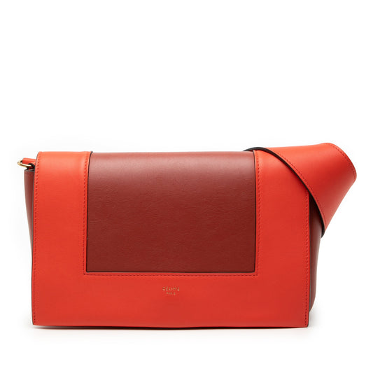 Celine Medium Shiny Smooth Calfskin Frame Shoulder Bag