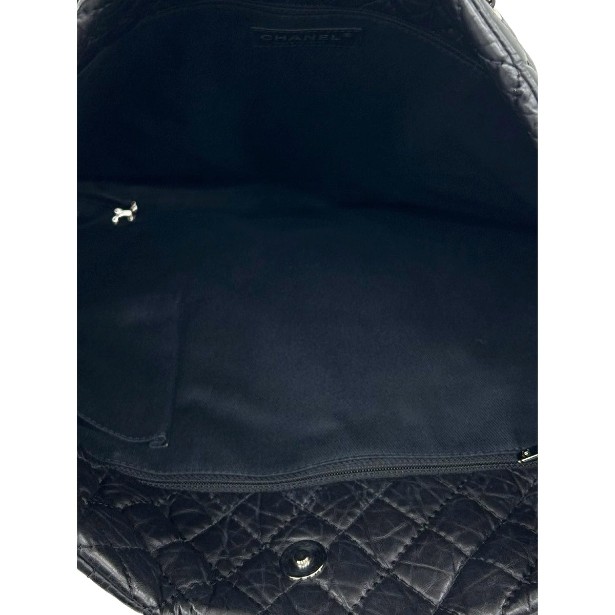 Chanel Aged Calfskin Karls Cabas Tote — Black
