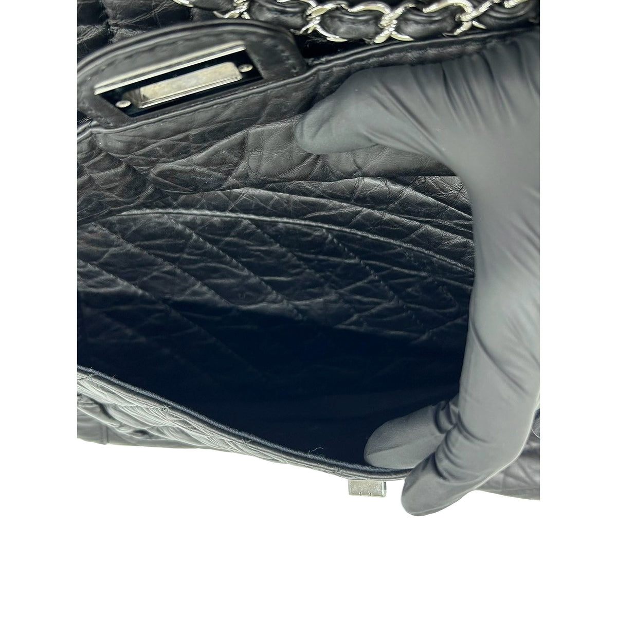 Chanel Aged Calfskin Karls Cabas Tote — Black