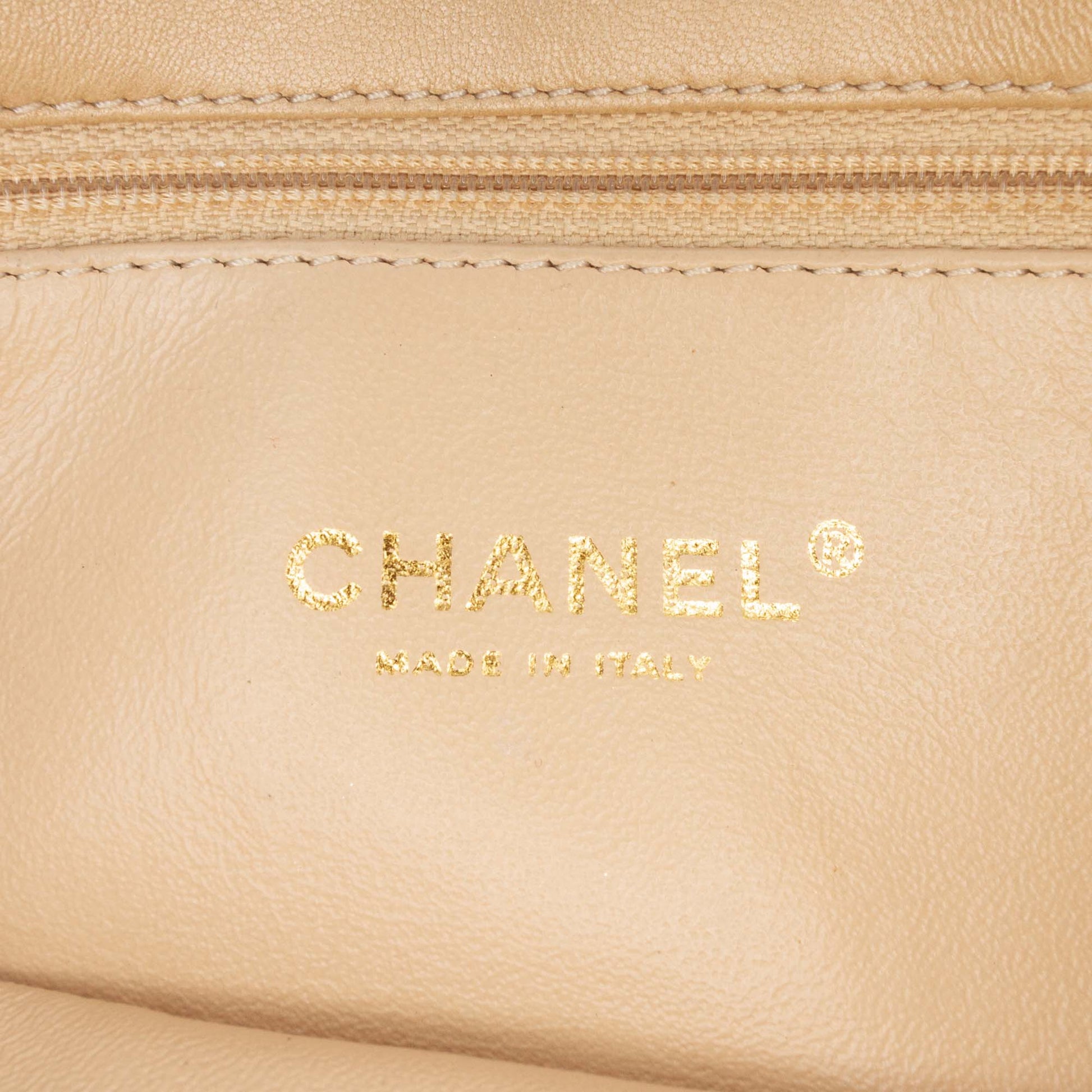 Chanel Small Quilted Iridescent Lambskin Pearl CC Crystal Flap