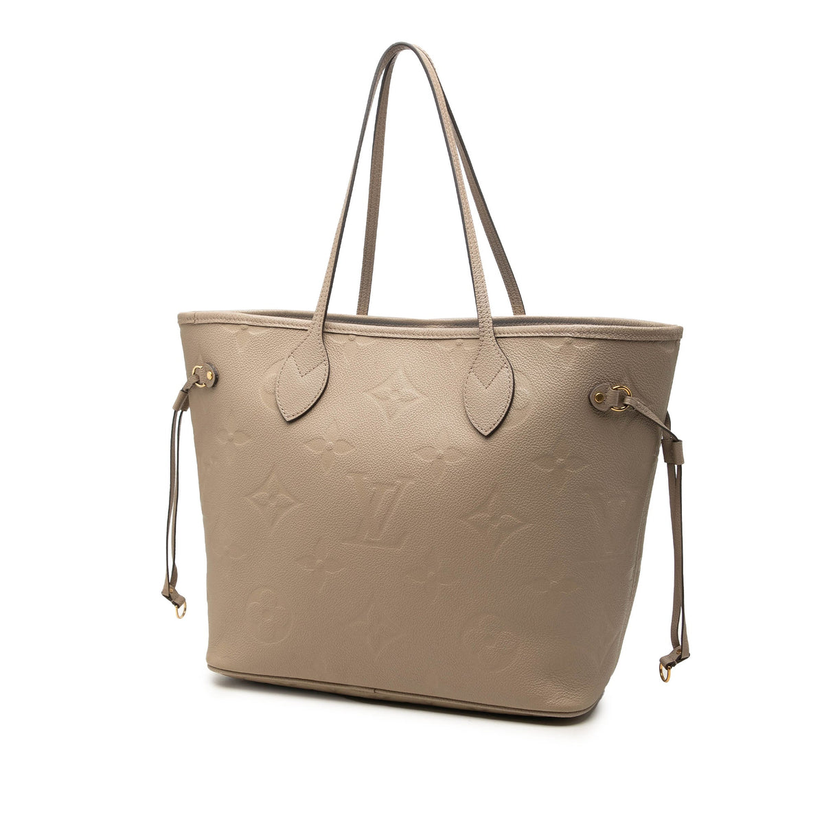 Louis Vuitton Monogram Giant Empreinte Neverfull MM — Beige