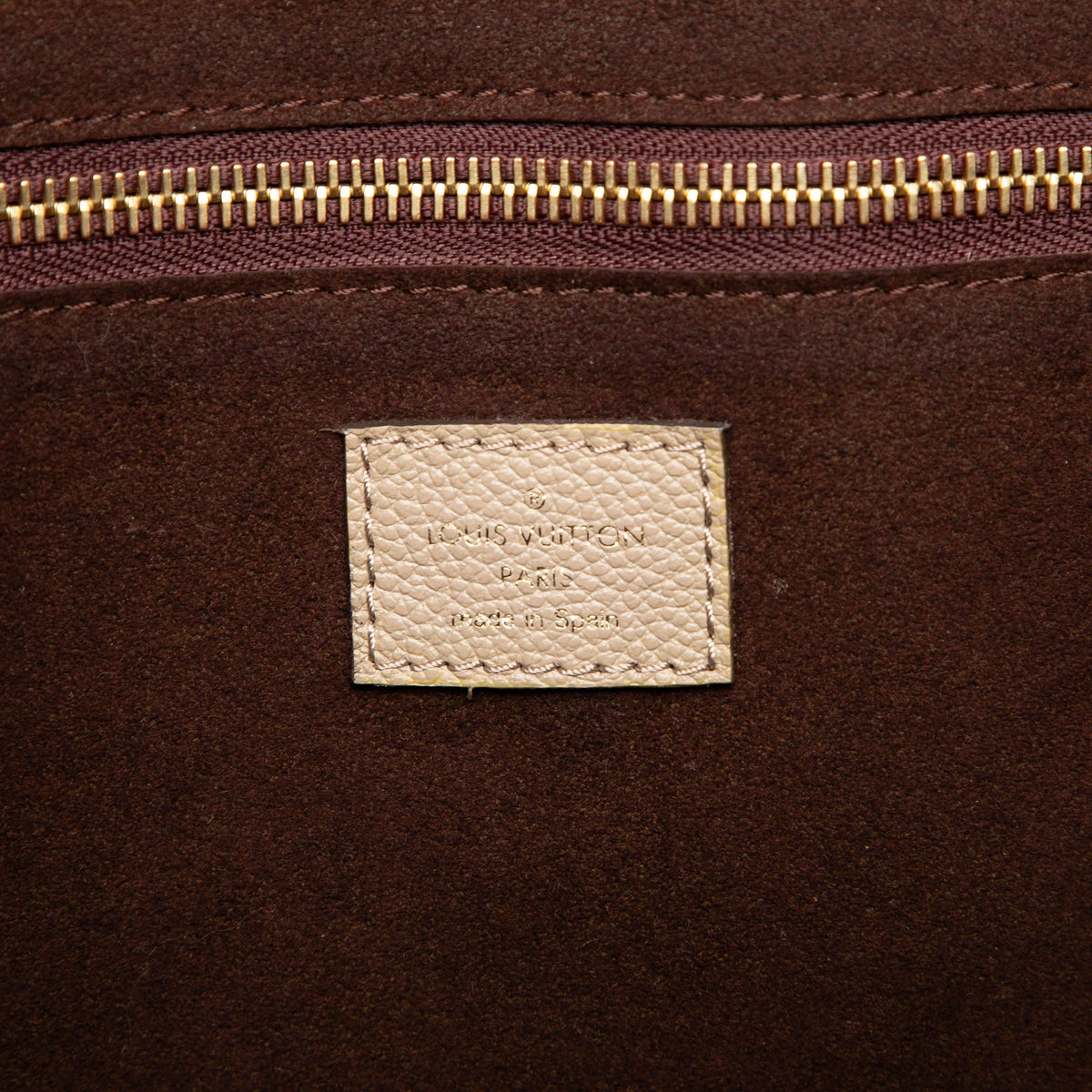 Louis Vuitton Monogram Giant Empreinte Neverfull MM — Beige