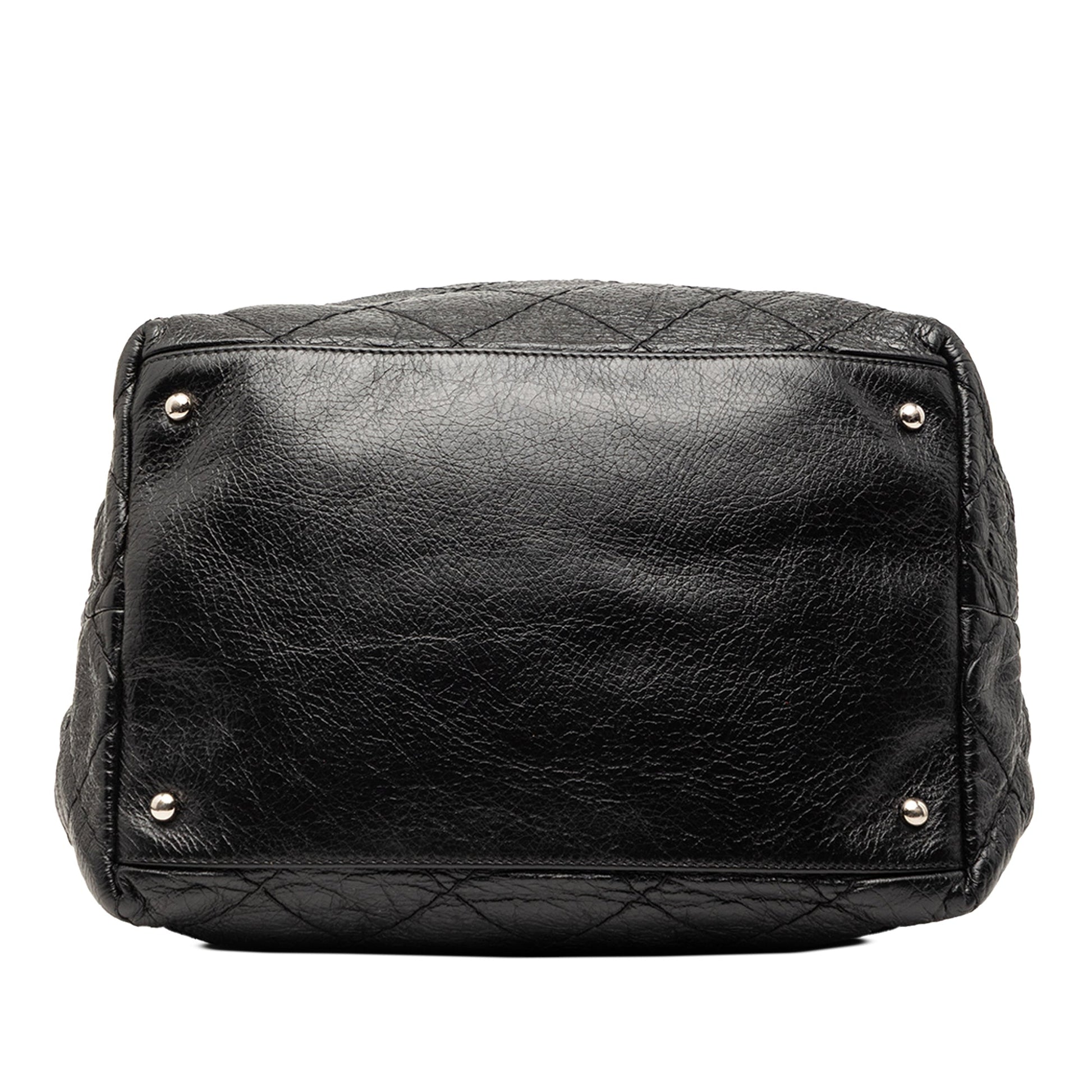 Chanel Glazed Calfskin On The Road Bucket Bag