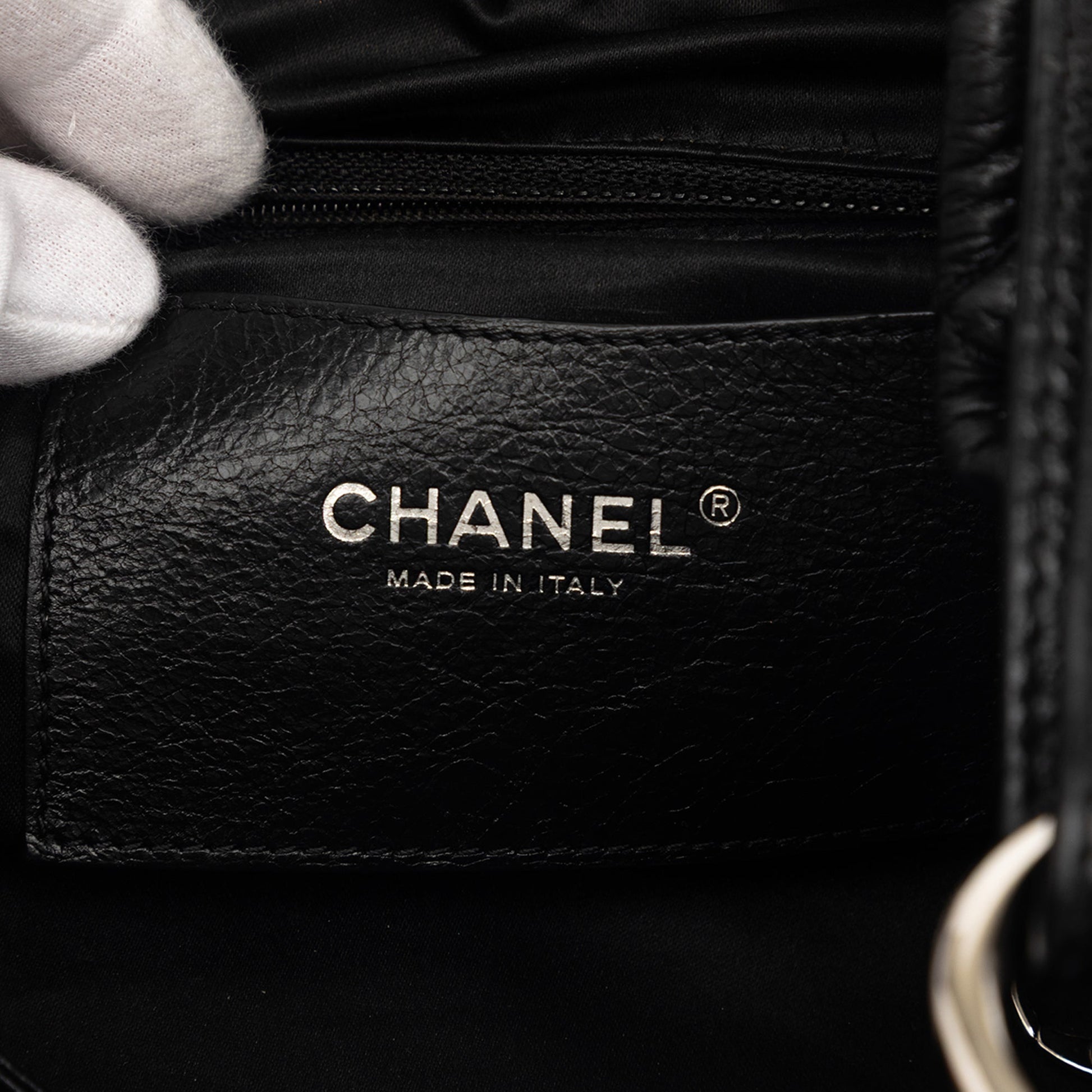 Chanel Glazed Calfskin On The Road Bucket Bag