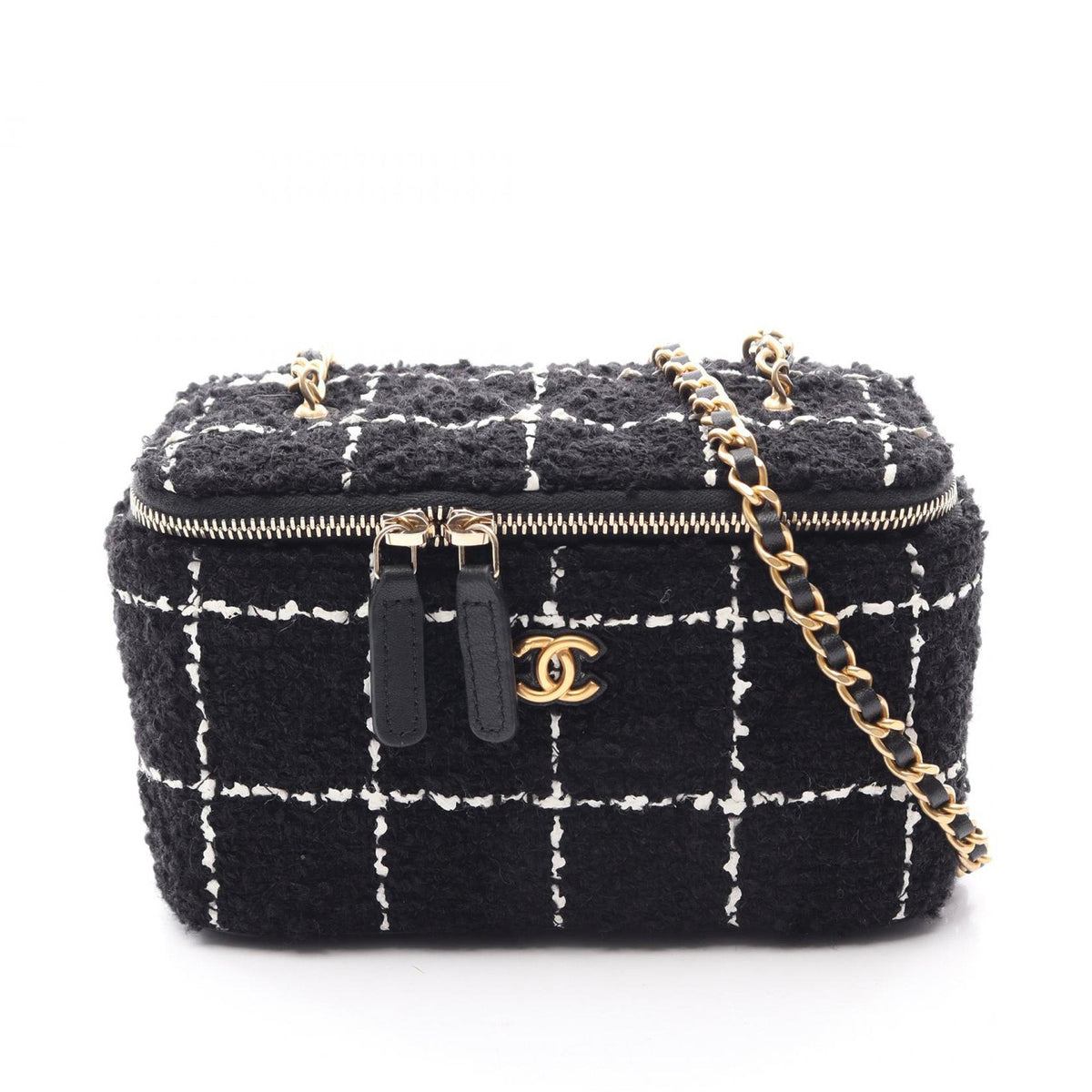 Chanel Tweed Vanity Case with Chain
