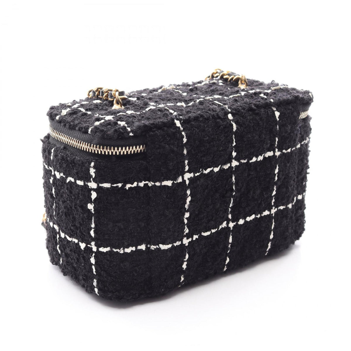 Chanel Tweed Vanity Case with Chain