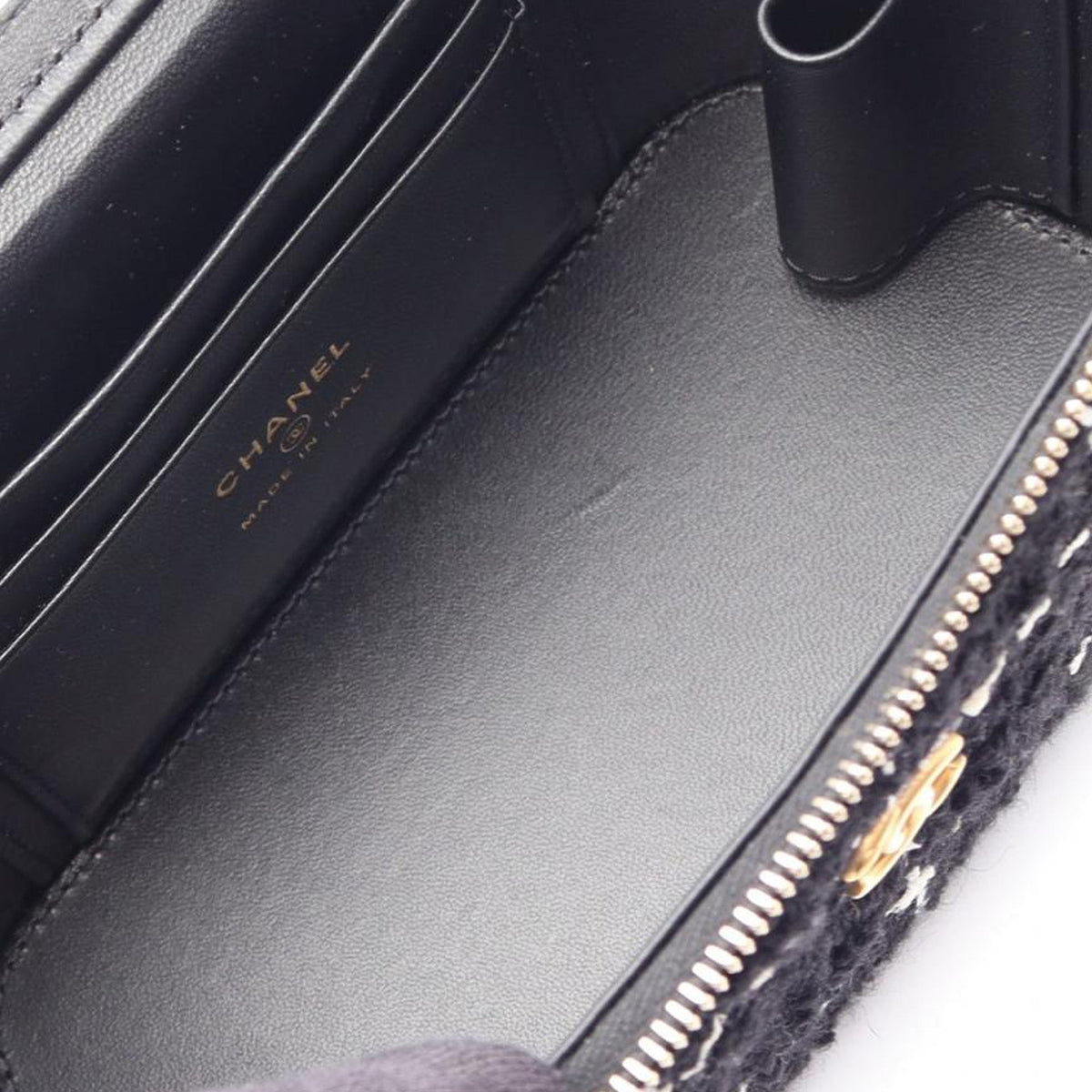 Chanel Tweed Vanity Case with Chain