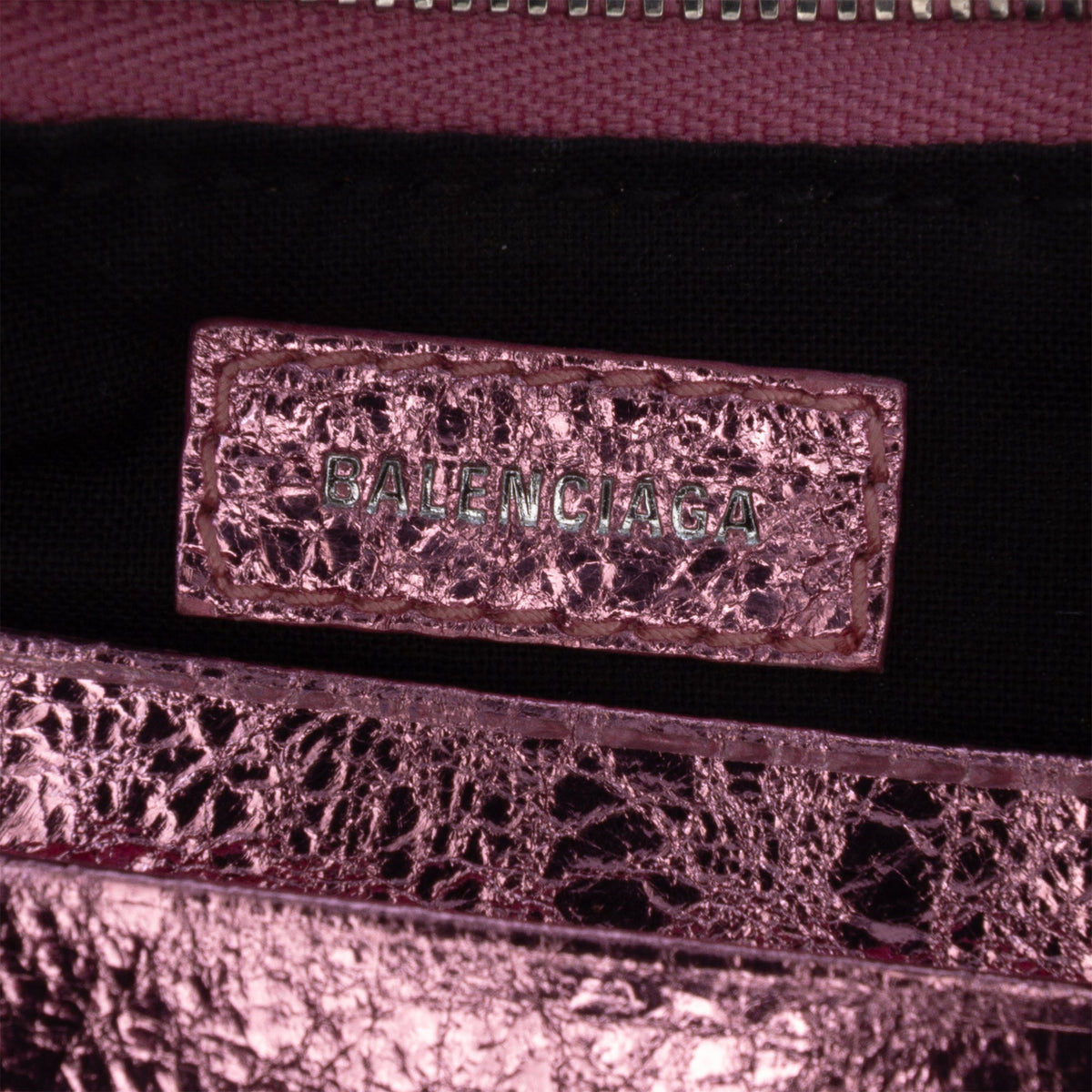 Balenciaga Mini Metallic Lambskin Motocross Le Cagole