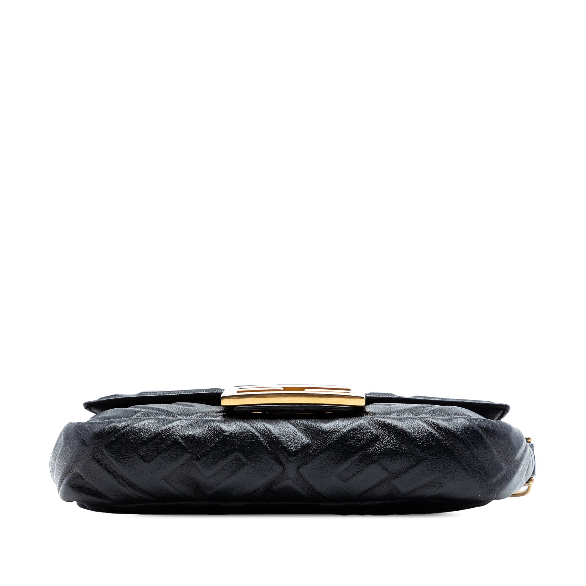 Fendi Mini Zucca Embossed Leather Baguette Satchel