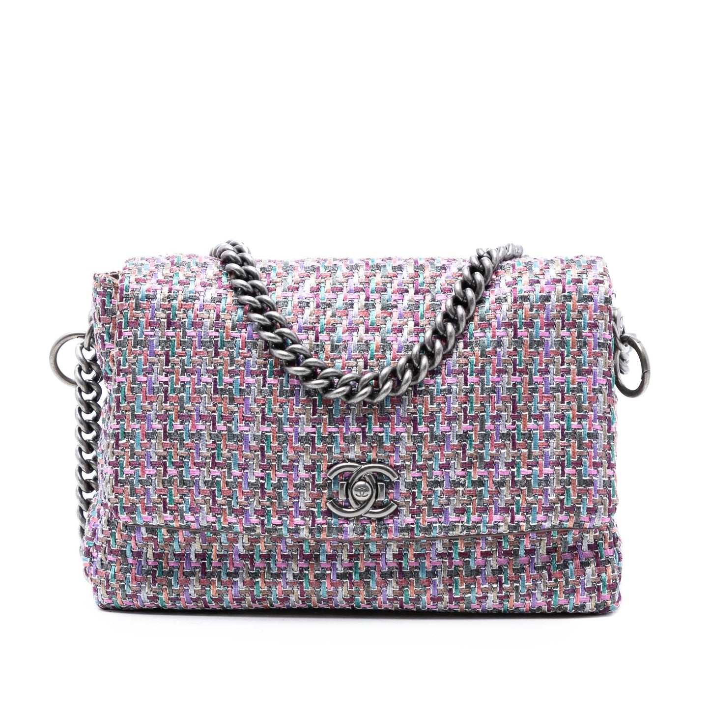 CC Tweed Clasp Flap