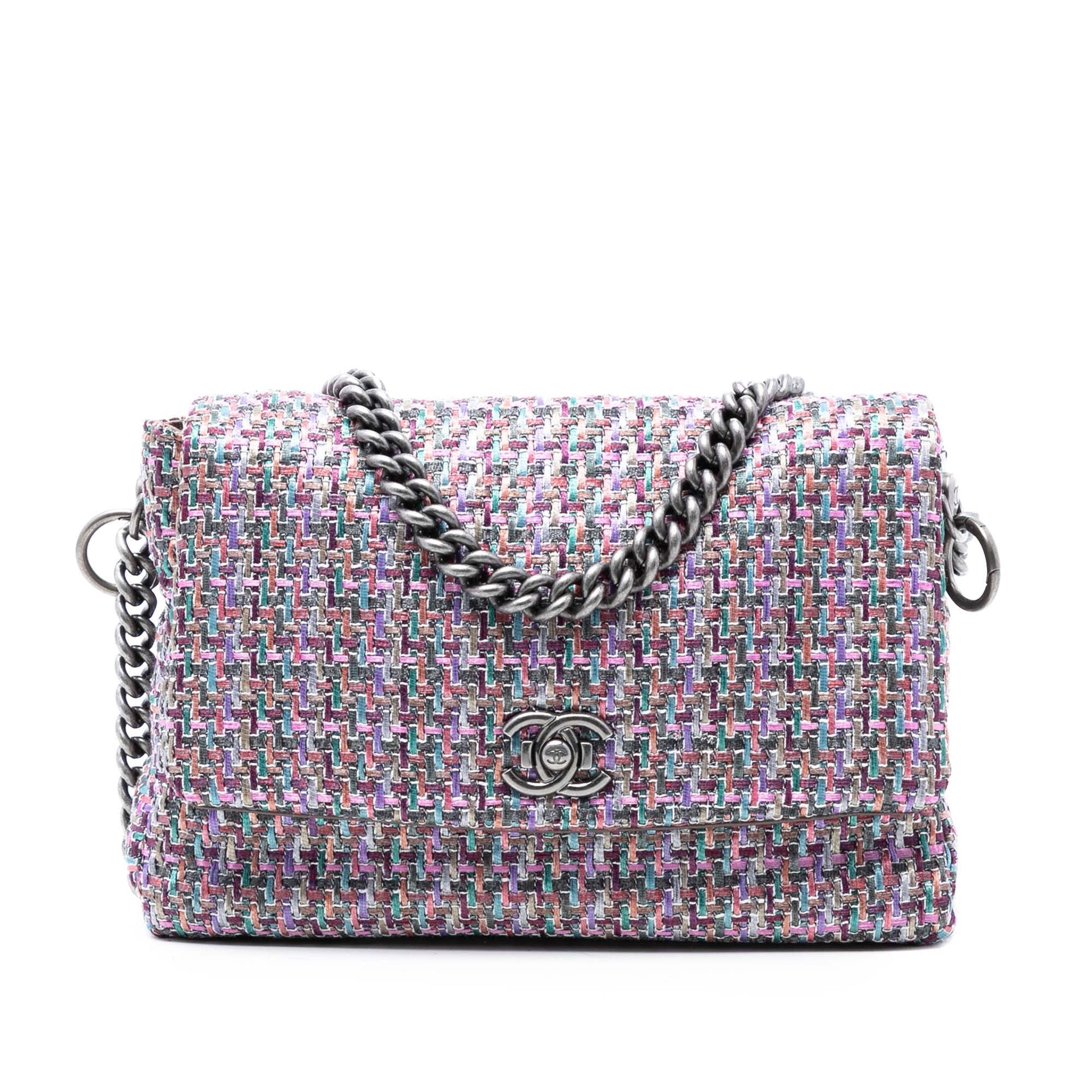 CC Tweed Clasp Flap