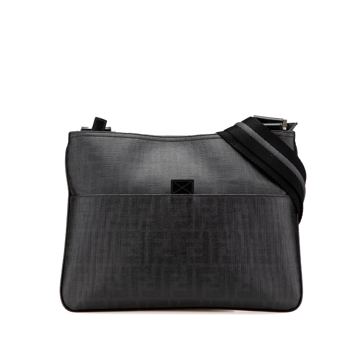 Fendi Zucca Coated Canvas Crossbody — Black