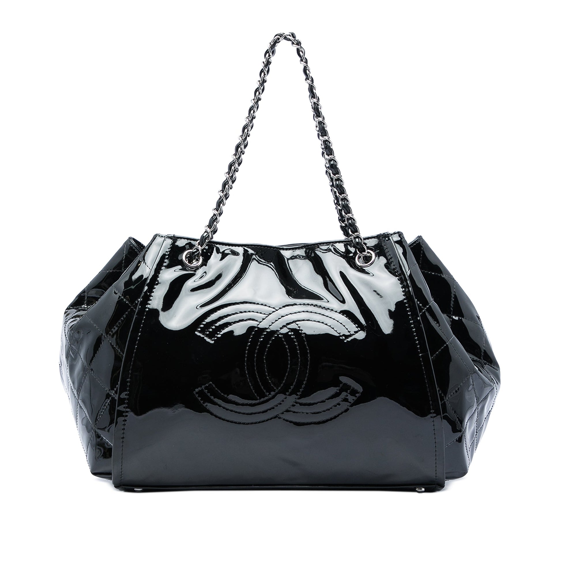 Chanel Patent Lipstick Ligne Accordion Tote