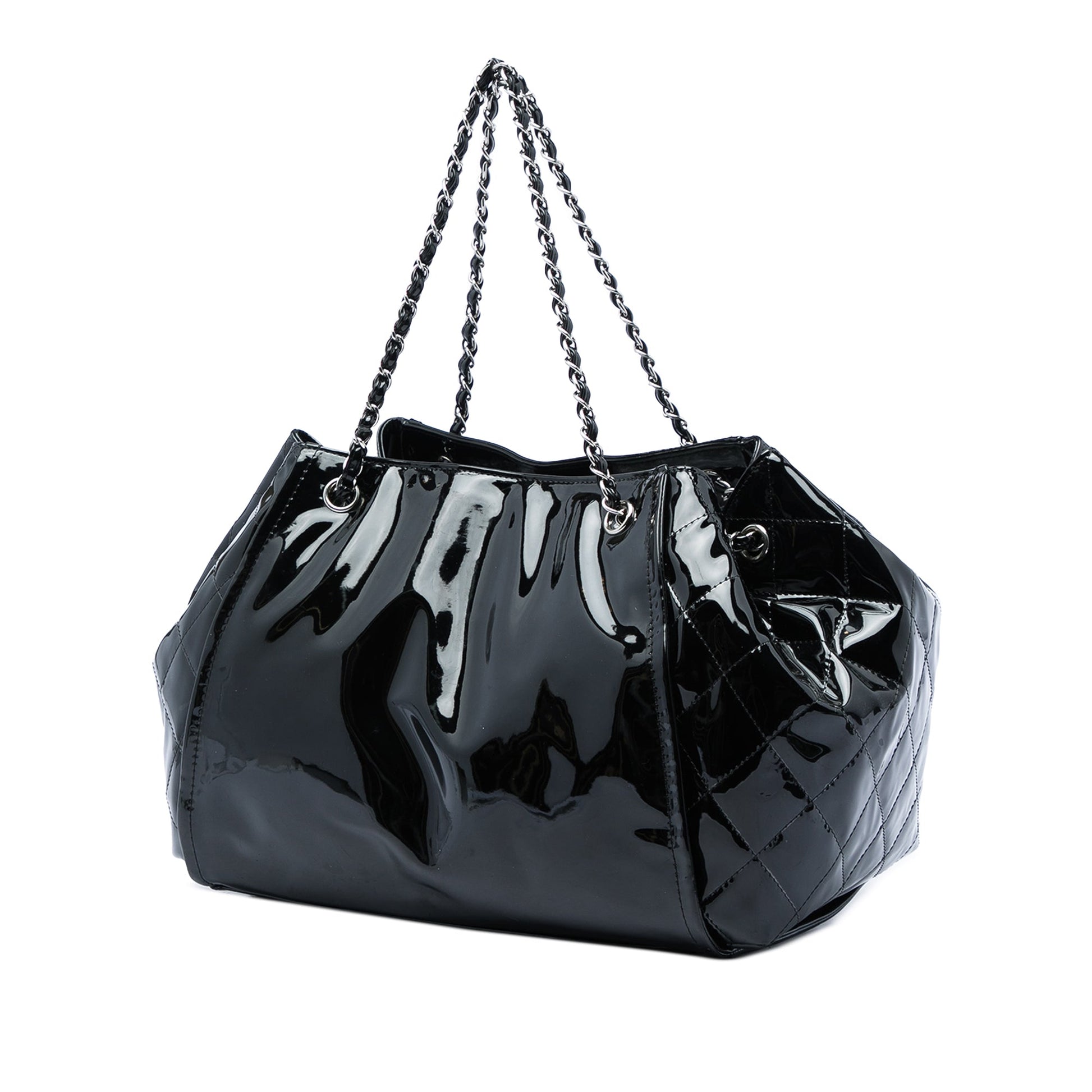Chanel Patent Lipstick Ligne Accordion Tote