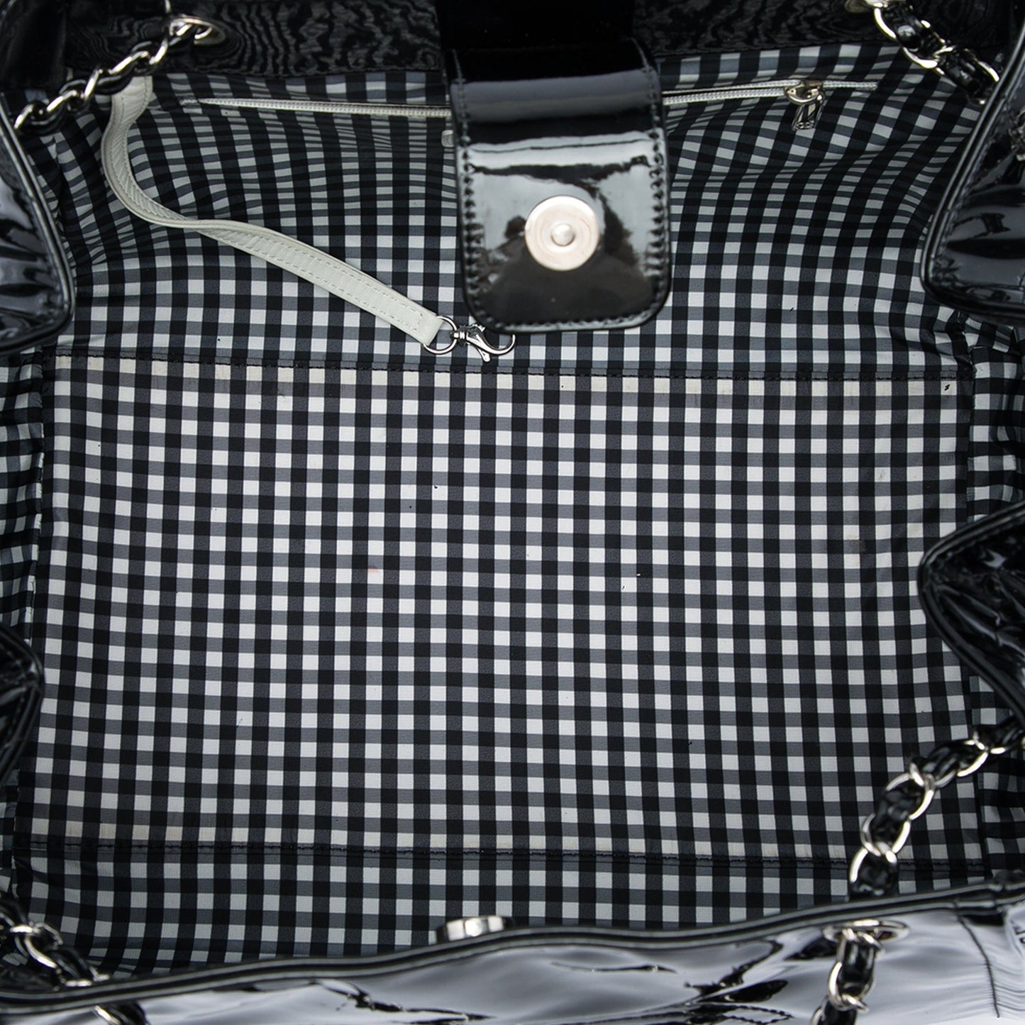 Chanel Patent Lipstick Ligne Accordion Tote