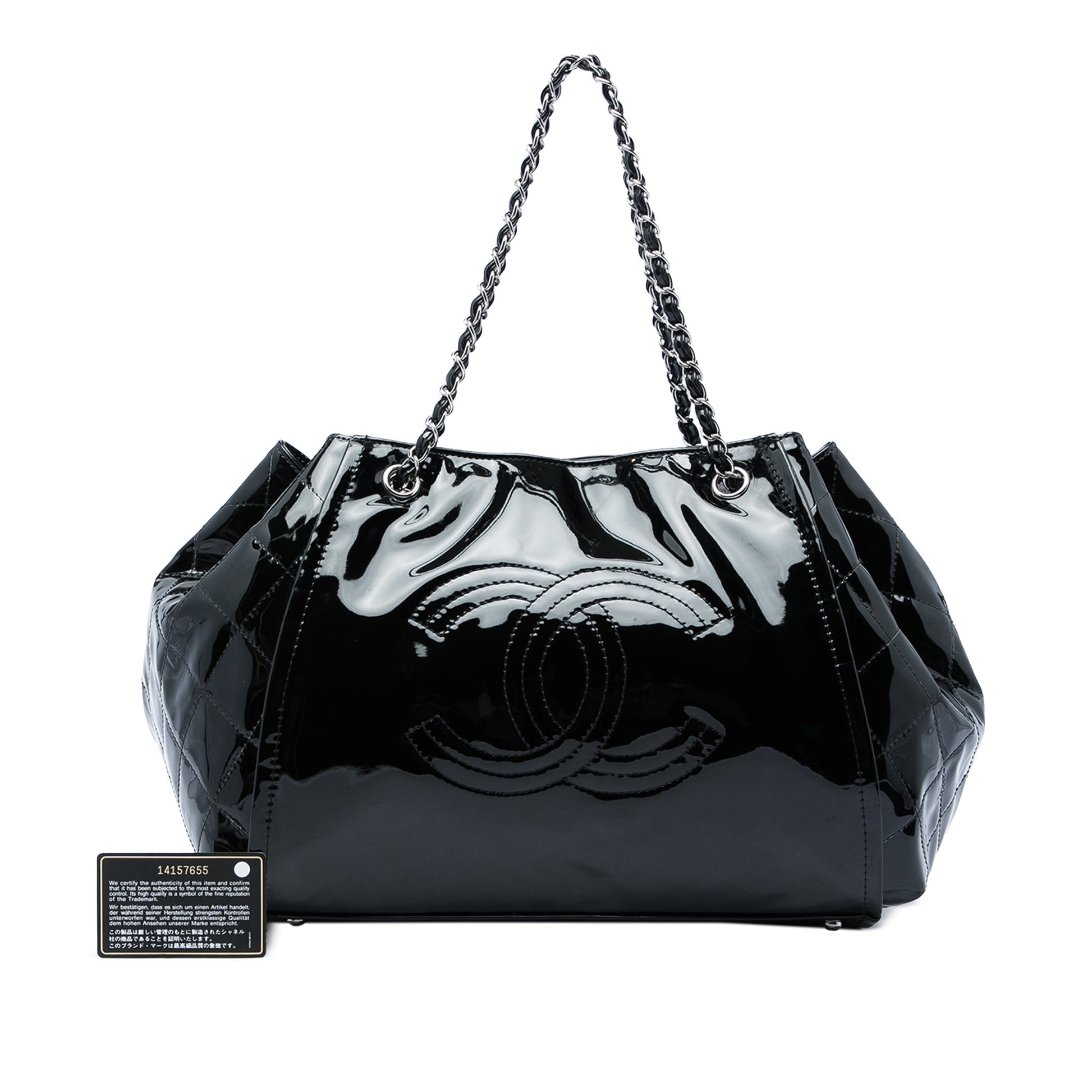 Chanel Patent Lipstick Ligne Accordion Tote