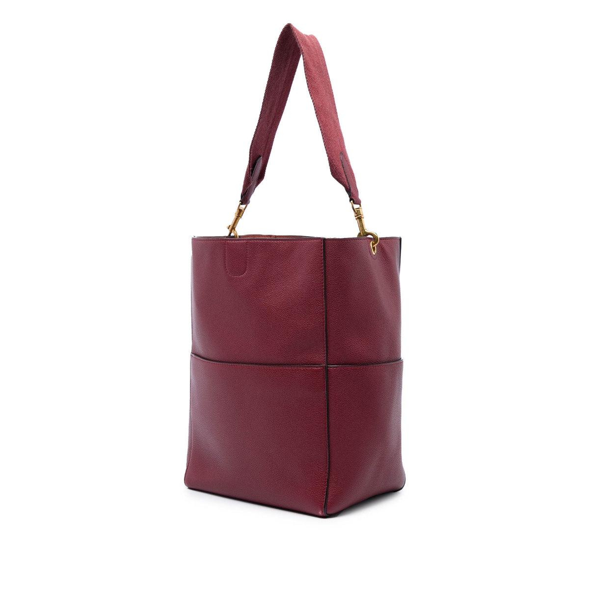 Celine Medium Leather Seau Sangle Bucket Bag