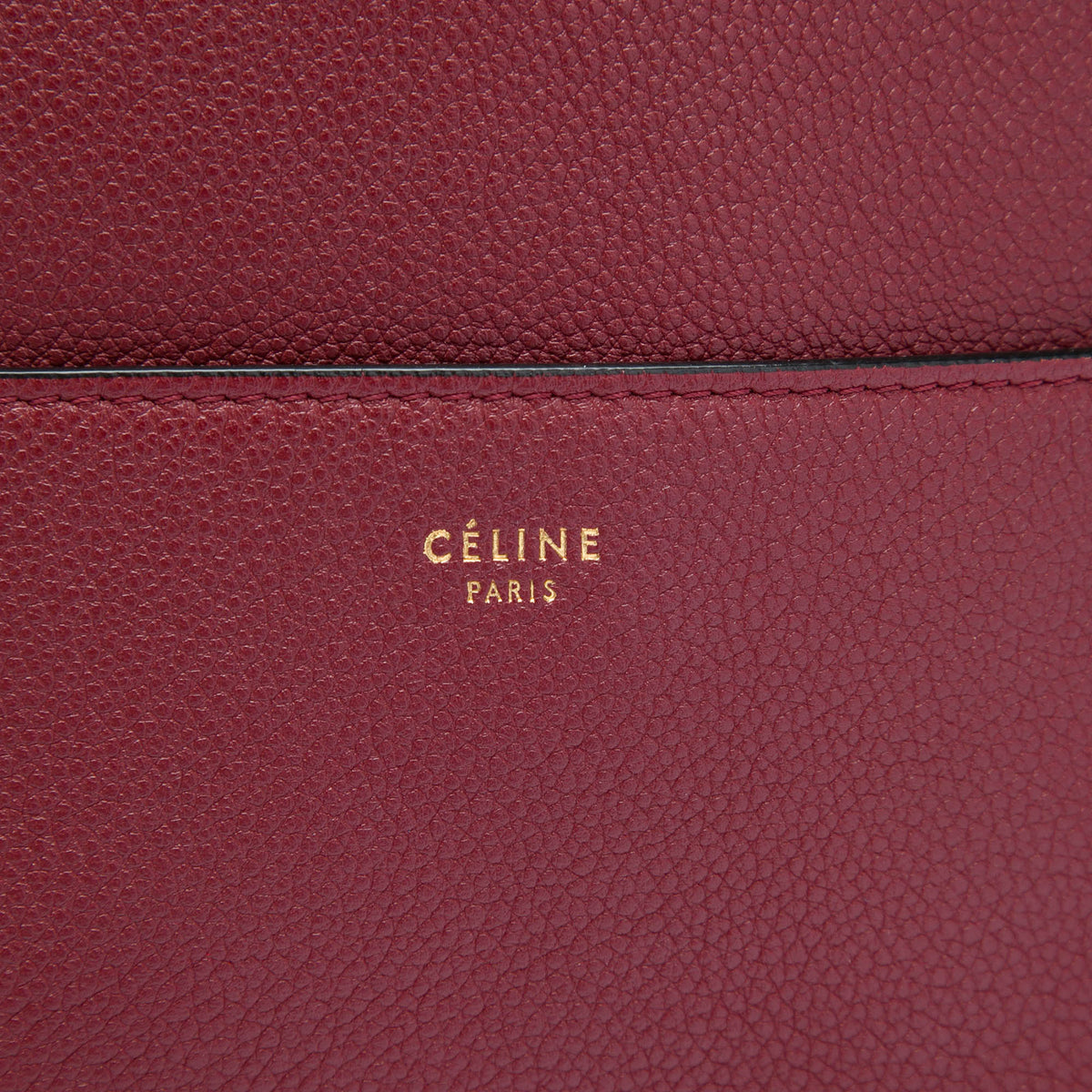 Celine Medium Leather Seau Sangle Bucket Bag