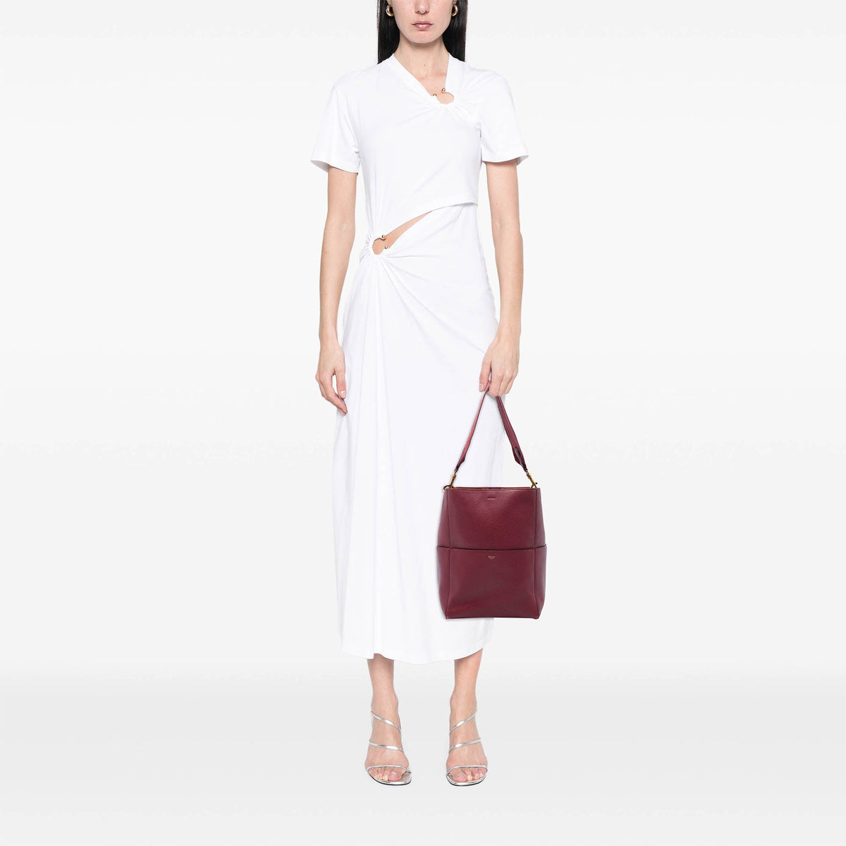 Celine Medium Leather Seau Sangle Bucket Bag