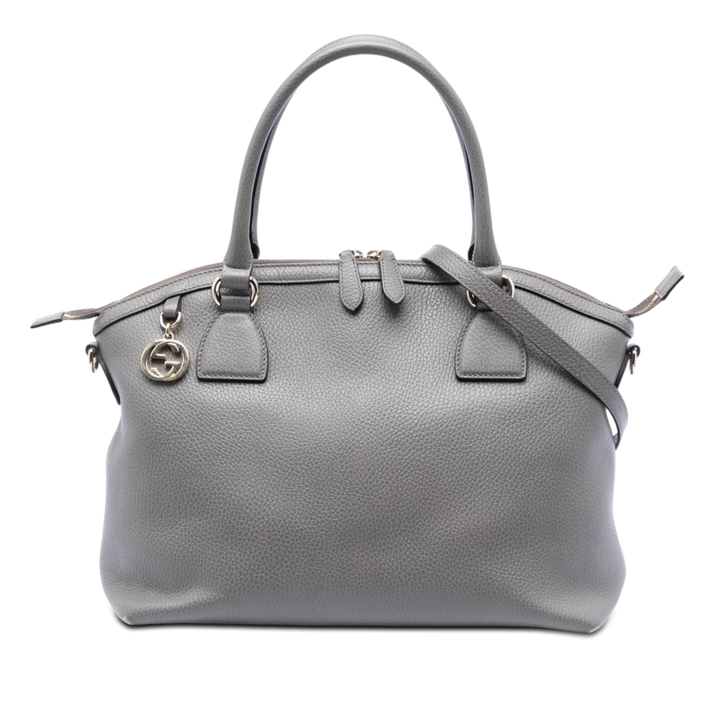 Gucci Medium Calfskin GG Charm Dome Satchel