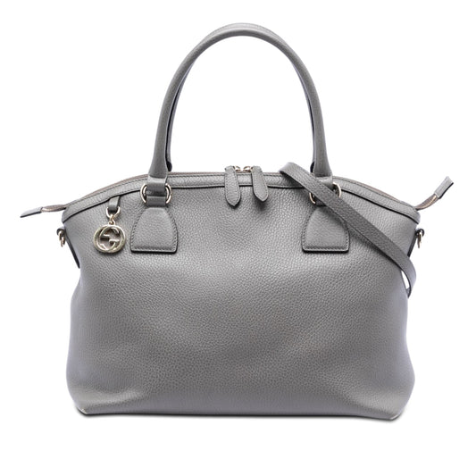 Gucci Medium Calfskin GG Charm Dome Satchel