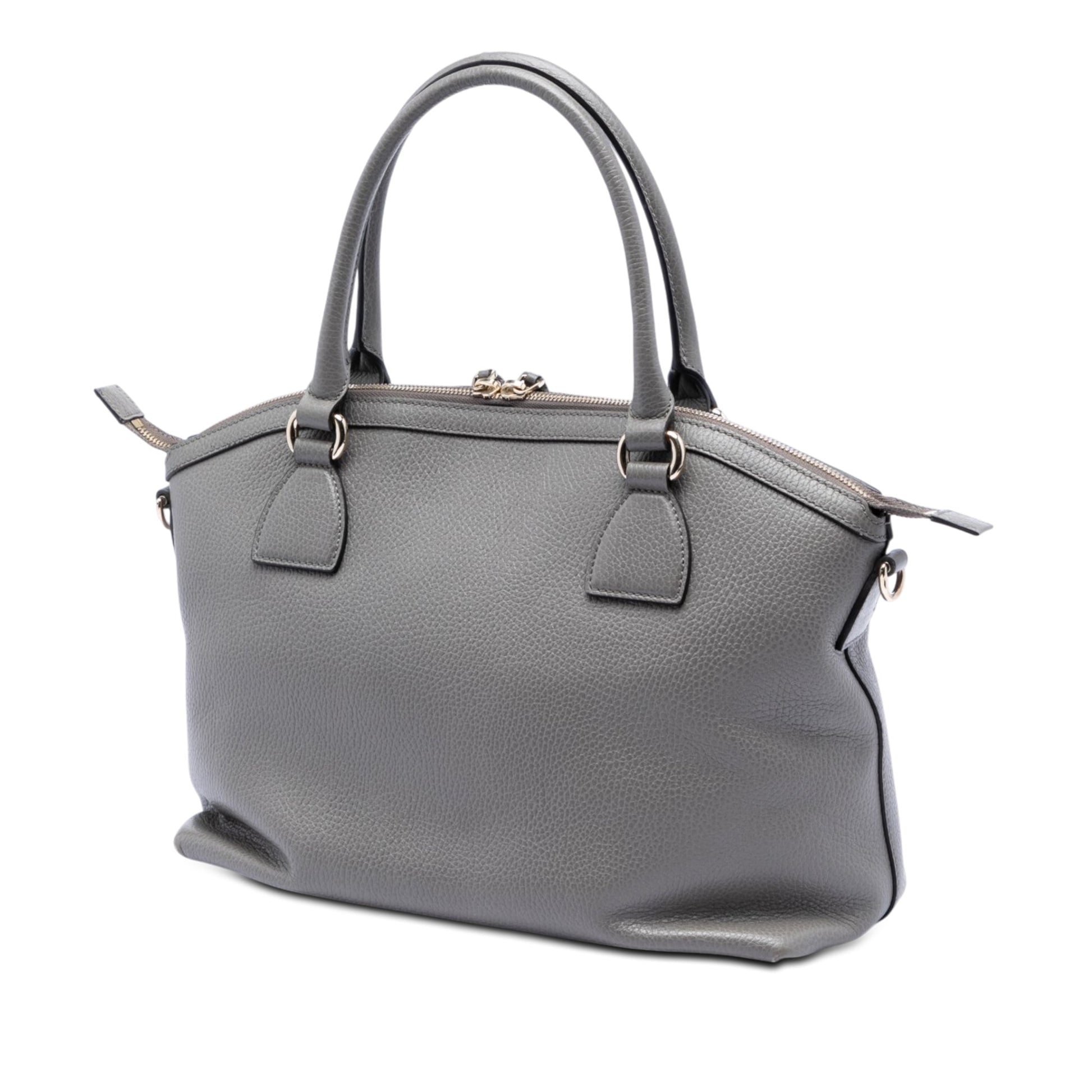 Gucci Medium Calfskin GG Charm Dome Satchel