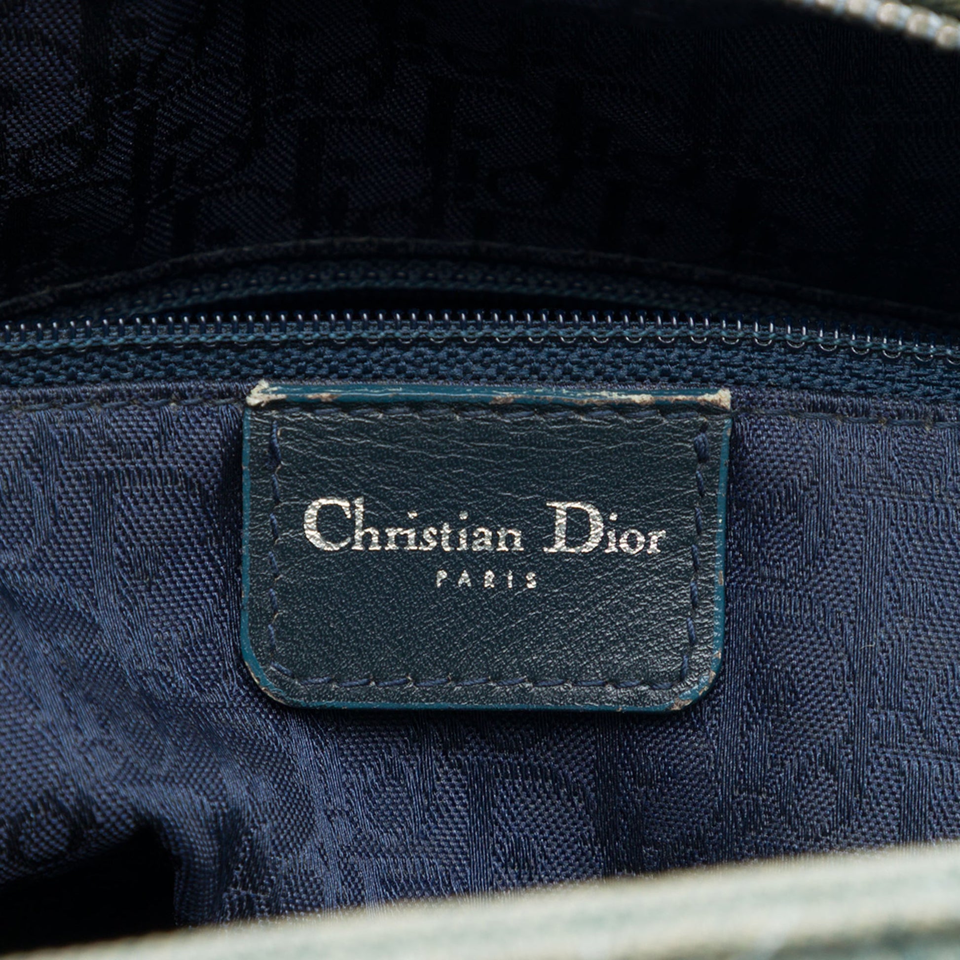 Dior Large Denim Cannage Acrylic Handles Lady Dior