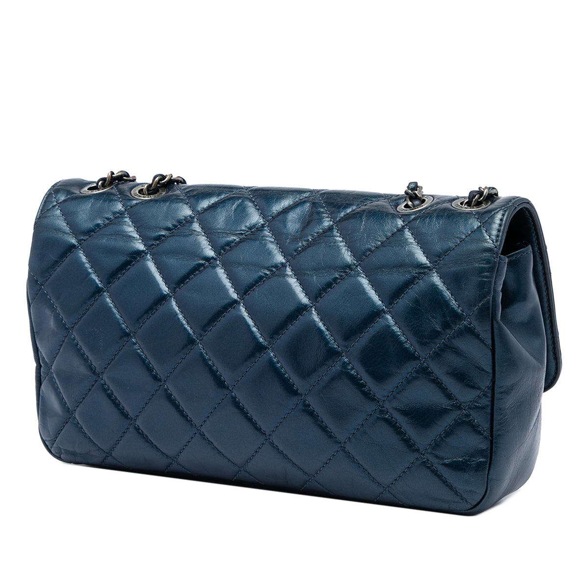 Chanel Medium Quilted Glazed Calfskin Coco Pleats Flap